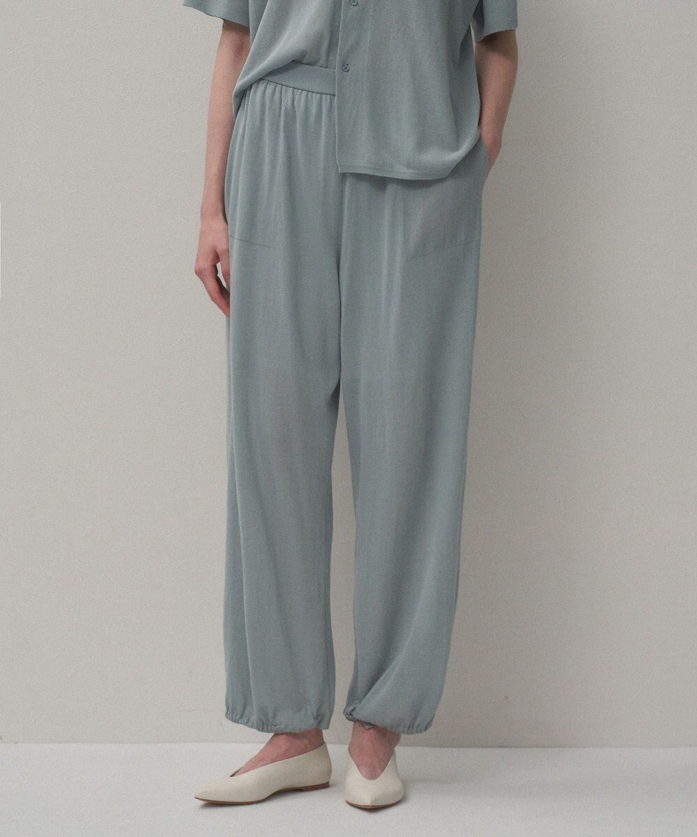 【エイトン/ATON】のHIGH TWIST COTTON ワイドイージーパンツ インテリア・キッズ・メンズ・レディースファッション・服の通販 founy(ファニー) ファッション Fashion レディースファッション Fashion for Women パンツ Pants & Trousers ギャザー Gathered, Ruffled ストレート Straight, Straight Cut ドレープ Drape, Draping Fabric ポケット Pocket, Pocket Detail リラックス Relax, Relaxed Fit ワイド Wide, Wide Fit 吸水 Absorbent, Quick-Dry 夏 Summer 春 Spring S/S・春夏 SS, Spring/Summer, Warm Season 洗える Machine Washable BLUE GRAY|ID: prp329100004871750 ipo3291000000036322784