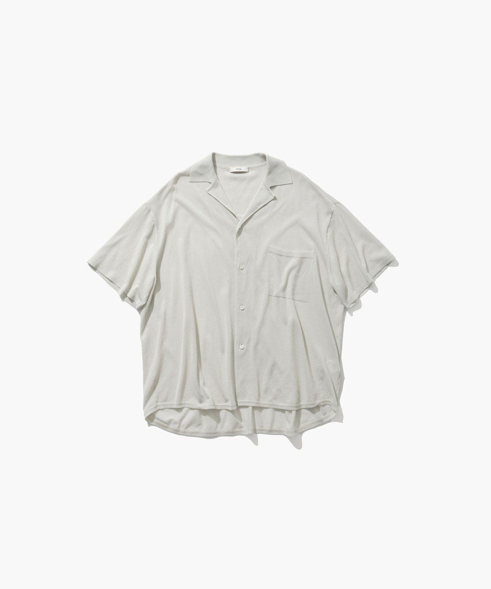 【エイトン/ATON】のHIGH TWIST COTTON ニットシャツ インテリア・キッズ・メンズ・レディースファッション・服の通販 founy(ファニー) ファッション Fashion レディースファッション Fashion for Women トップス・カットソー Cut & Sew Tops ニット Knit Tops & Sweaters シャツ・ブラウス・オフィスカジュアル Elegant Blouses & Button-Ups セーター Sweater, Knitwear ドレープ Drape, Draping Fabric バランス Balance, Style Balance ボトム Bottoms, Lower Wear ポケット Pocket, Pocket Detail ヨーク Yoke, Yoke Design 吸水 Absorbent, Quick-Dry 夏 Summer 春 Spring S/S・春夏 SS, Spring/Summer, Warm Season 洗える Machine Washable LIGHT GRAY|ID: prp329100004871752 ipo3291000000036322791