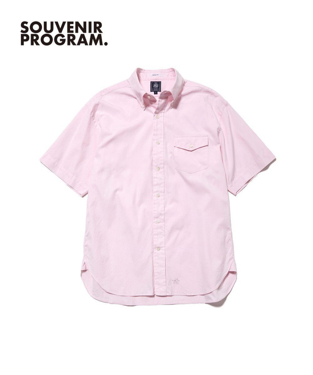 【ジェイ プレス/J.PRESS / MEN】の【J.PRESS ORIGINALS】【UNISEX】Oxford Half Sleeve Shirt / B.D. / Baggy-Fit インテリア・キッズ・メンズ・レディースファッション・服の通販 founy(ファニー) 　ファッション　Fashion　レディースファッション　Fashion for Women　トップス・カットソー　Cut & Sew Tops　シャツ・ブラウス・オフィスカジュアル　Elegant Blouses & Button-Ups　ユニセックス　Unisex, Genderless　シンプル　Simple, Minimal　フラップ　Flap, Flap Pocket　ポケット　Pocket, Pocket Detail　エレガント 上品　Elegant　夏　Summer　定番　Standard, Basic Item　春　Spring　S/S・春夏　SS, Spring/Summer, Warm Season　ピンク系|ID: prp329100004871763 ipo3291000000036322822