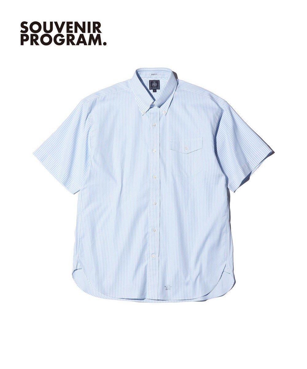 【ジェイ プレス/J.PRESS / MEN】の【J.PRESS ORIGINALS】【UNISEX】Oxford Half Sleeve Shirt / B.D. / Baggy-Fit インテリア・キッズ・メンズ・レディースファッション・服の通販 founy(ファニー) 　ファッション　Fashion　レディースファッション　Fashion for Women　トップス・カットソー　Cut & Sew Tops　シャツ・ブラウス・オフィスカジュアル　Elegant Blouses & Button-Ups　ユニセックス　Unisex, Genderless　シンプル　Simple, Minimal　フラップ　Flap, Flap Pocket　ポケット　Pocket, Pocket Detail　エレガント 上品　Elegant　夏　Summer　定番　Standard, Basic Item　春　Spring　S/S・春夏　SS, Spring/Summer, Warm Season　サックスブルー系1|ID: prp329100004871763 ipo3291000000036322825