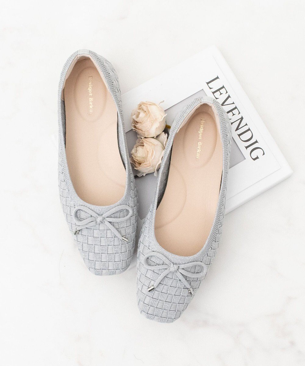 【ブリジット バーキン/Bridget Birkin】の【Bridget Birkin】ニットバレエシューズ インテリア・キッズ・メンズ・レディースファッション・服の通販 founy(ファニー) ファッション Fashion レディースファッション Fashion for Women シューズ Shoes, Footwear シンプル Simple, Minimal バレエ Ballet, Ballet Style フィット Fit, Slim Fit リボン Ribbon, Bow エレガント 上品 Elegant グレー|ID: prp329100004871780 ipo3291000000036322882