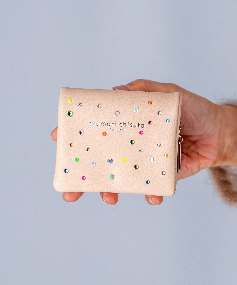 【ツモリチサト キャリー/tsumori chisato CARRY】のキラキラ石 2つ折り財布 ミニ財布 インテリア・キッズ・メンズ・レディースファッション・服の通販 founy(ファニー) ファッション Fashion レディースファッション Fashion for Women ミニ財布・二つ折り財布 Wallets & Card Cases イタリア Italy コンパクト Compact, Small Size エレガント 上品 Elegant 財布 Wallet, Purse ベージュ|ID: prp329100004871785 ipo3291000000036322899