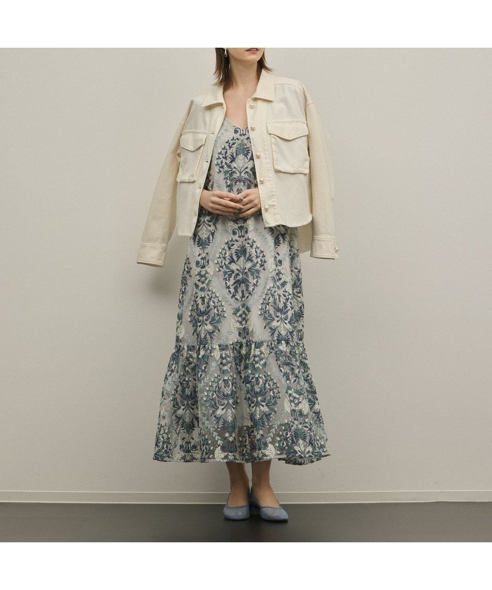 【グレース コンチネンタル/GRACE CONTINENTAL】のオーナメントembワンピース インテリア・キッズ・メンズ・レディースファッション・服の通販 founy(ファニー) ファッション Fashion レディースファッション Fashion for Women ワンピース Dresses 夏 Summer 春 Spring S/S・春夏 SS, Spring/Summer, Warm Season ブルー|ID: prp329100004871791 ipo3291000000036322921