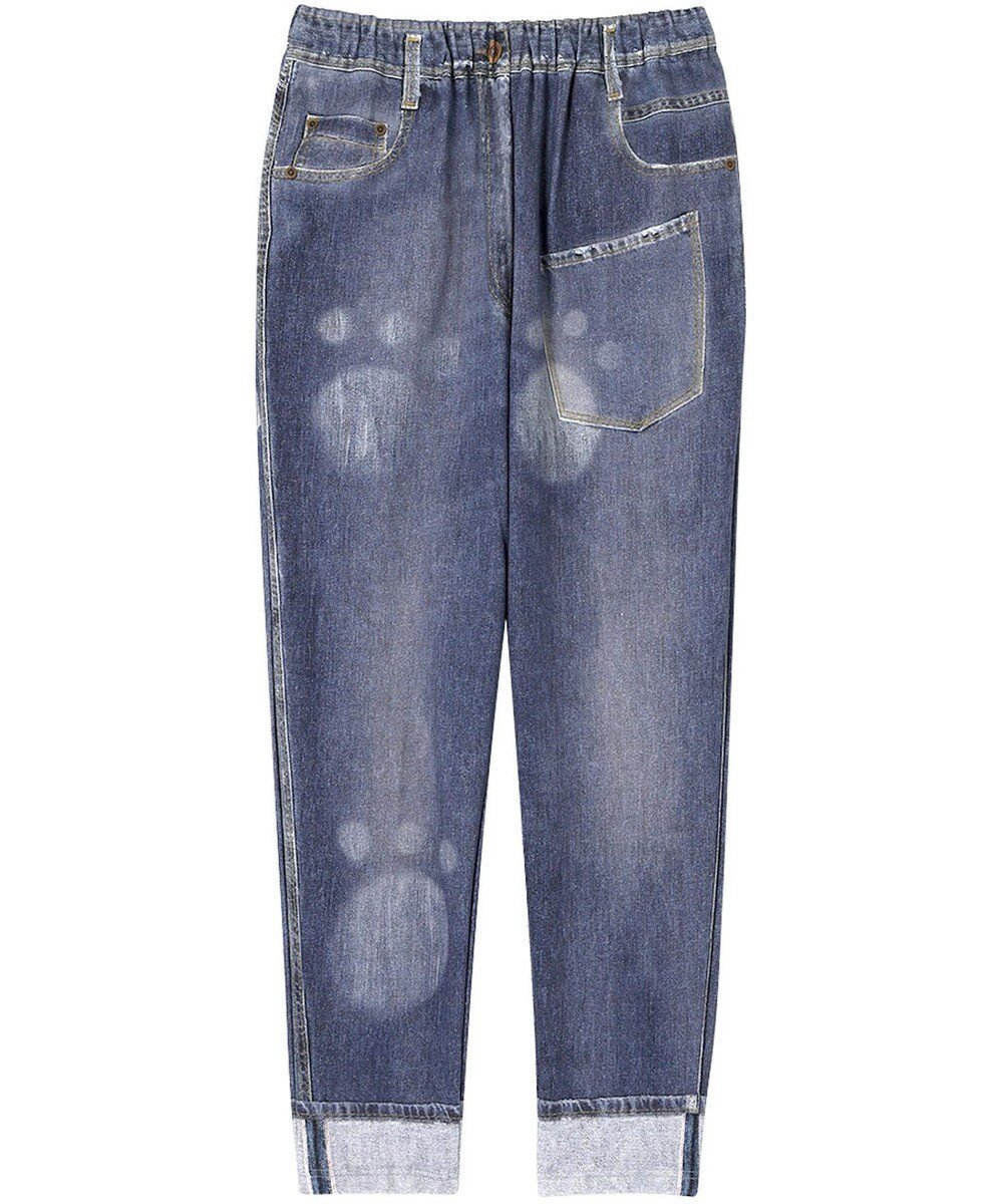 【ツモリチサト スリープ/tsumori chisato SLEEP】のツモリチサト ボトムス ロングパンツ ルームウェア 綿100%(本体) ミニ裏毛素材 デニム風プリント サルエルパンツ tsumori chisato SLEEP UOX558 /ワコール インテリア・キッズ・メンズ・レディースファッション・服の通販 founy(ファニー) 　ファッション　Fashion　レディースファッション　Fashion for Women　パンツ　Pants & Trousers　デニム　Denim, Jeans Material　パジャマ　Pajamas, Sleepwear　プリント　Print, Printed Pattern　ボトム　Bottoms, Lower Wear　ポケット　Pocket, Pocket Detail　ロング　Long, Long-Length　コン|ID: prp329100004871797 ipo3291000000036322940