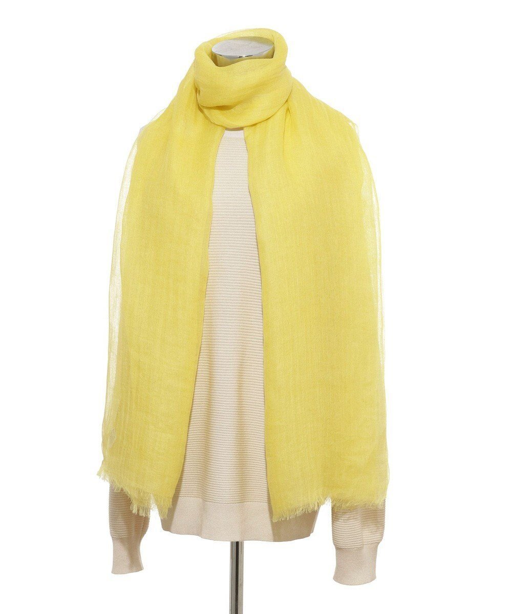 【ムーンバット/MOONBAT】のFURLA (フルラ) 無地ストール 麻 カシミヤ 180cm×85cm 手洗い可能 インテリア・キッズ・メンズ・レディースファッション・服の通販 founy(ファニー) 　ファッション　Fashion　レディースファッション　Fashion for Women　イタリア　Italy　エレガント 上品　Elegant　ショール　Shawl, Wrap　ストール　Stole, Wrap　パターン　Pattern, Design Print　夏　Summer　春　Spring　S/S・春夏　SS, Spring/Summer, Warm Season　無地　Plain, Solid Color　レモンイエロー|ID: prp329100004871803 ipo3291000000036322965