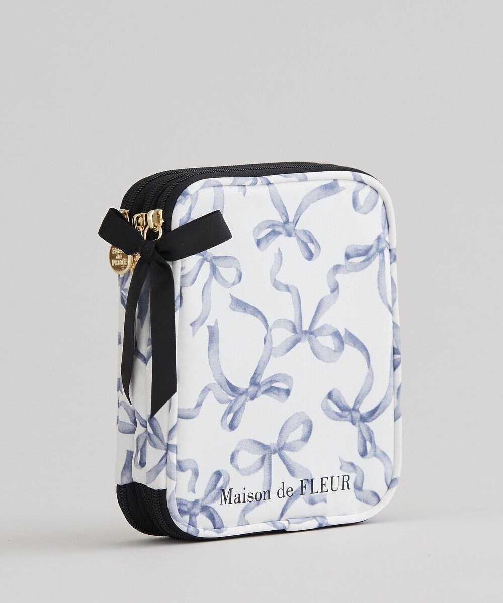 【メゾンドフルール/Maison de FLEUR】のリボンプリントマルチケース インテリア・キッズ・メンズ・レディースファッション・服の通販 founy(ファニー) ファッション Fashion レディースファッション Fashion for Women ミニ財布・二つ折り財布 Wallets & Card Cases ポーチ&ミニバッグ Pouches & Mini Bags おすすめ Recommended / Our Picks サテン Satin, Glossy Fabric ポケット Pocket, Pocket Detail ポーチ Pouch, Small Case メッシュ Mesh, Net Fabric リボン Ribbon, Bow 財布 Wallet, Purse Black|ID: prp329100004871806 ipo3291000000036322982