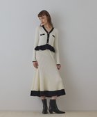 【グレース コンチネンタル/GRACE CONTINENTAL】のバイカラーニットワンピース ホワイト|ID: prp329100004871814 ipo3291000000036323063