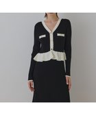 【グレース コンチネンタル/GRACE CONTINENTAL】のバイカラーニットワンピース ブラック|ID: prp329100004871814 ipo3291000000036323065