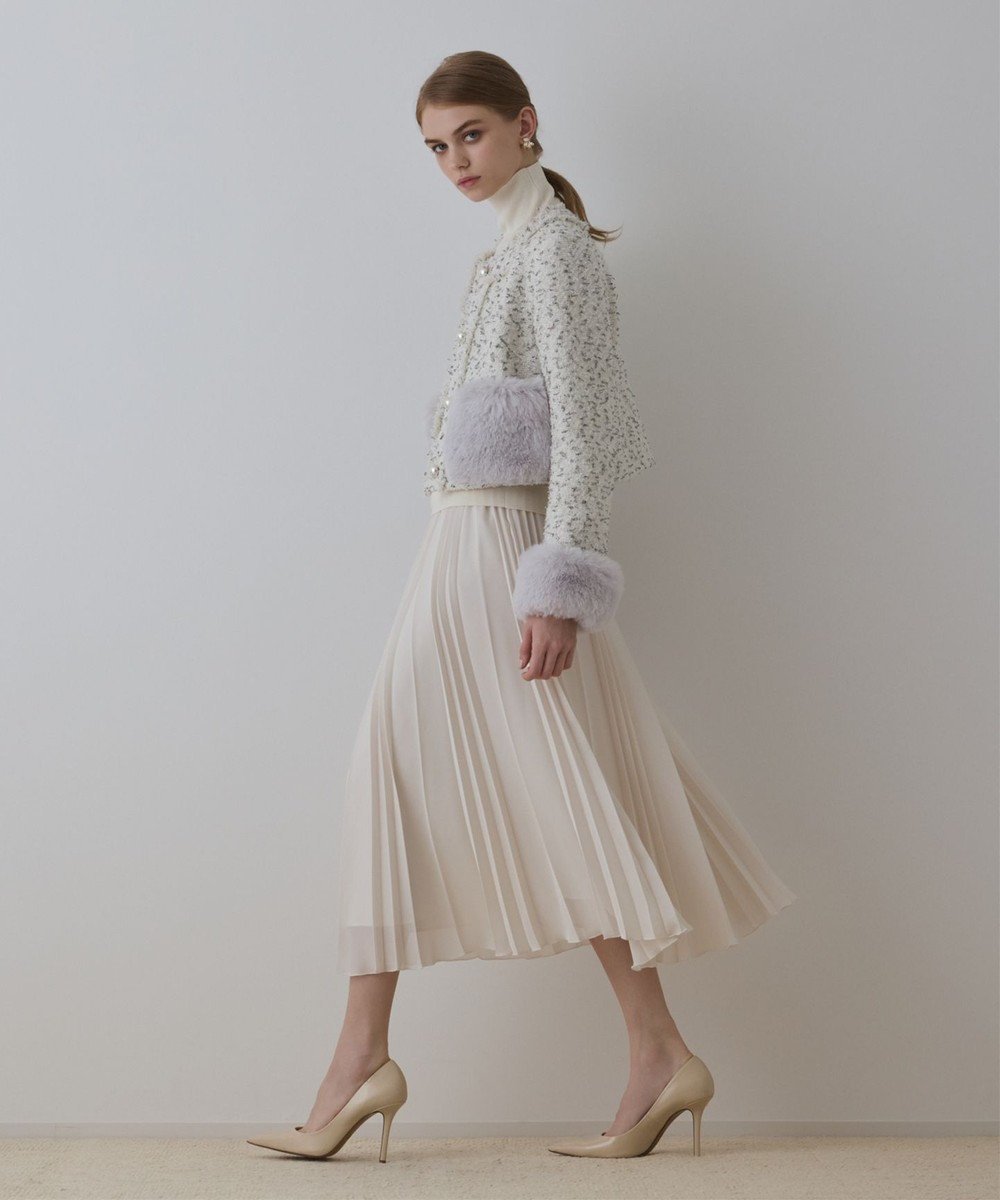 【グレース コンチネンタル/GRACE CONTINENTAL】のツイードコンビジャケット インテリア・キッズ・メンズ・レディースファッション・服の通販 founy(ファニー) 　ファッション　Fashion　レディースファッション　Fashion for Women　アウター　Coat / Outerwear Collection　レディースジャケット・軽アウター　Jackets　ノーカラージャケット / シンプル上品コーデ　Collarless Jackets　エレガント 上品　Elegant　ジャケット　Jacket, Outerwear　スマート　Smart, Elegant　ツイード　Twill, Twill Weave　フロント　Front, Front Design　ポケット　Pocket, Pocket Detail　メタル　Metal, Metal Parts　ラグジュアリー　Luxury, Elegant　定番　Standard, Basic Item　A/W・秋冬　Autumn/Winter　キナリ|ID: prp329100004871815 ipo3291000000036323070