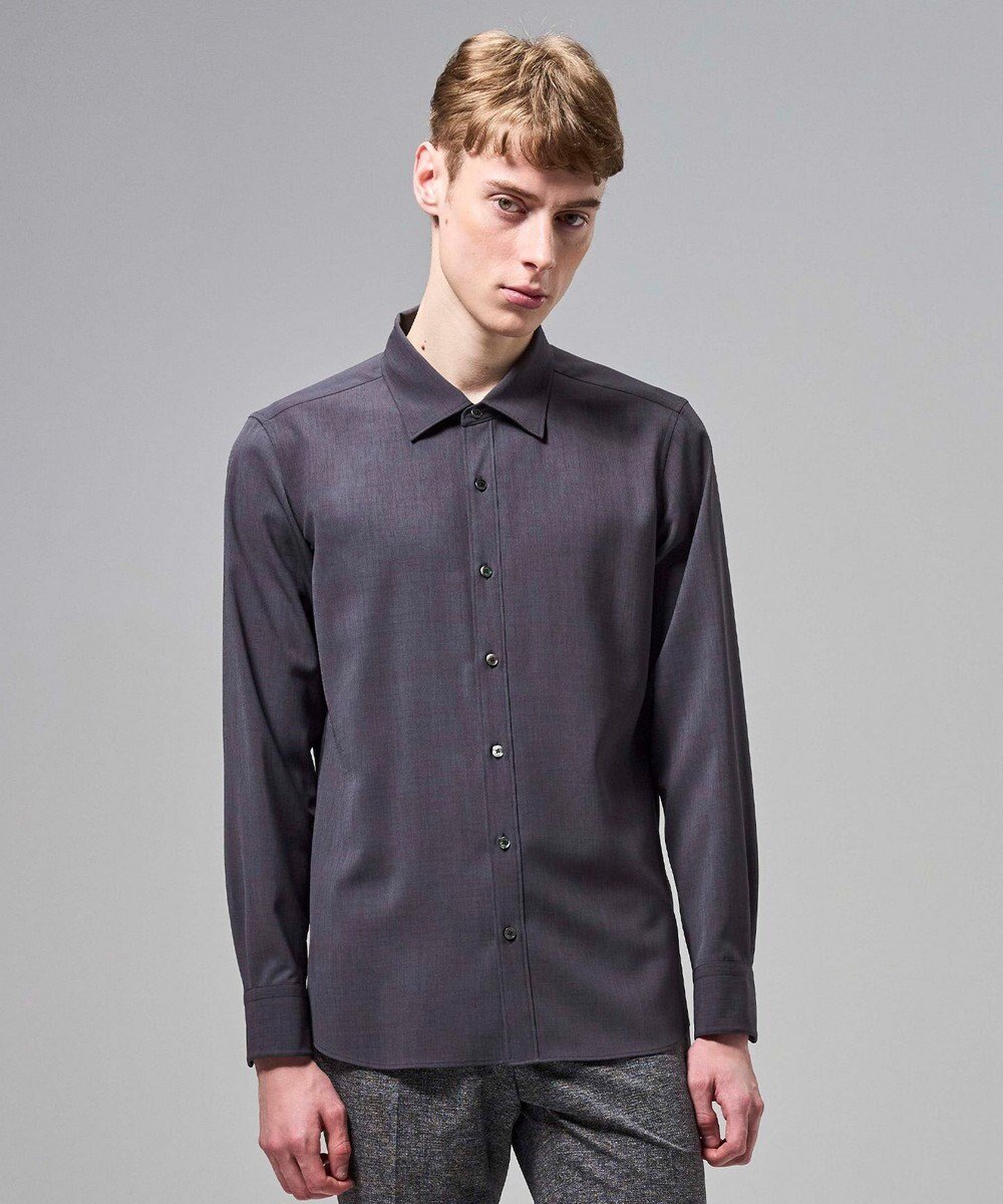 【ジョゼフ オム/JOSEPH HOMME / MEN】の【機能素材】テクノボイルストレッチ レギュラーカラーシャツ インテリア・キッズ・メンズ・レディースファッション・服の通販 founy(ファニー) 　ファッション　Fashion　メンズファッション　Fashion for Men　トップス・カットソー　Cut & Sew Tops　メンズシャツ　Shirts　インナー　Innerwear　シェイプ　Shape, Slim Fit　シンプル　Simple, Minimal　ジャケット　Jacket, Outerwear　エレガント 上品　Elegant　夏　Summer　春　Spring　S/S・春夏　SS, Spring/Summer, Warm Season　グレー系|ID: prp329100004871961 ipo3291000000036326693