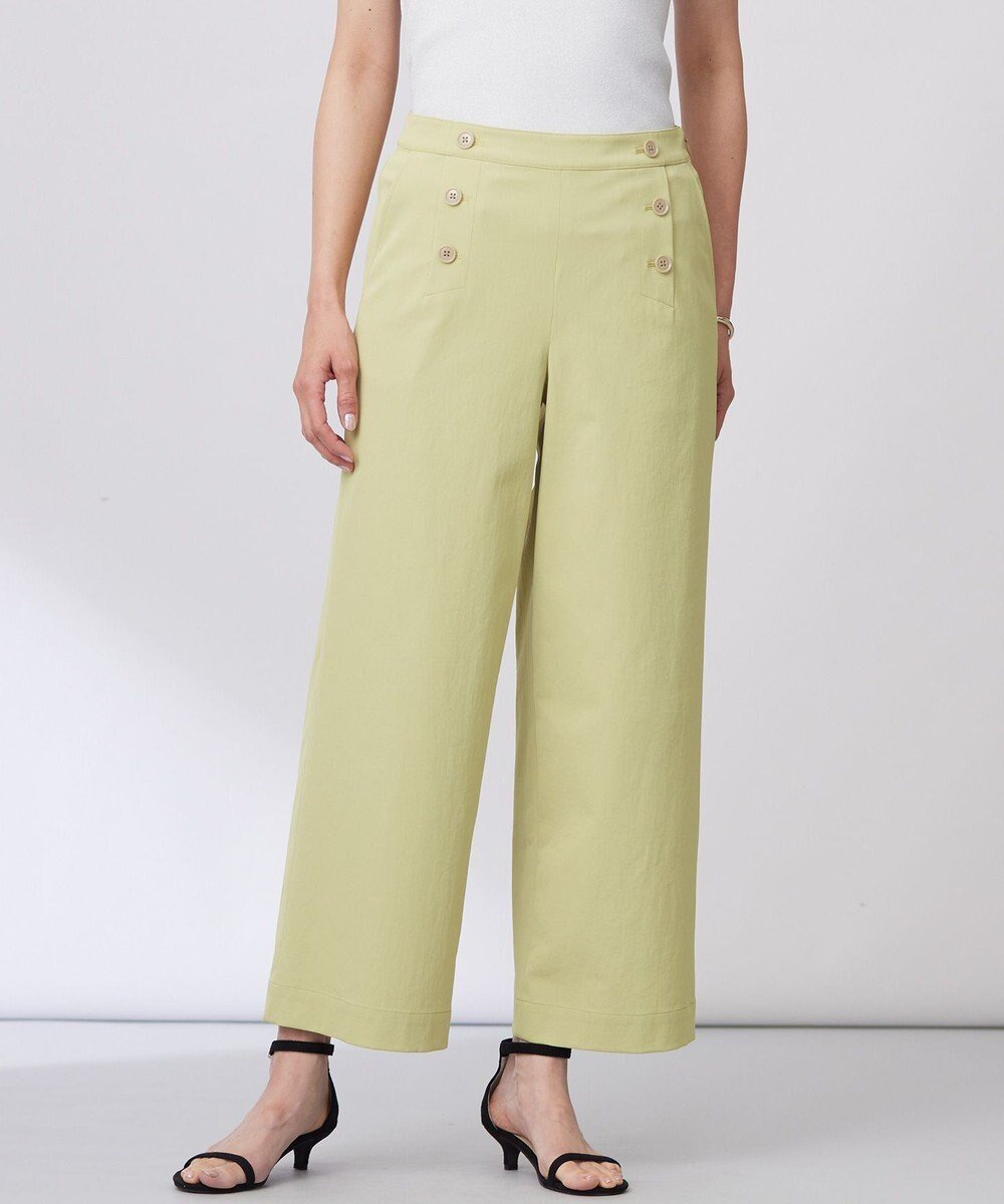 【ジェイ プレス/J.PRESS】の【洗える・接触冷感・UVケア・吸水速乾・防透け】麻シェルドライ ワイドストレート マリン パンツ インテリア・キッズ・メンズ・レディースファッション・服の通販 founy(ファニー) 　ファッション　Fashion　レディースファッション　Fashion for Women　パンツ　Pants & Trousers　春　Spring　洗える　Machine Washable　カットソー　Cut and Sewn Top　吸水　Absorbent, Quick-Dry　ストレート　Straight, Straight Cut　定番　Standard, Basic Item　フロント　Front, Front Design　ポケット　Pocket, Pocket Detail　ワイド　Wide, Wide Fit　S/S・春夏　SS, Spring/Summer, Warm Season　夏　Summer　ピスタチオ系|ID: prp329100004871979 ipo3291000000036326780