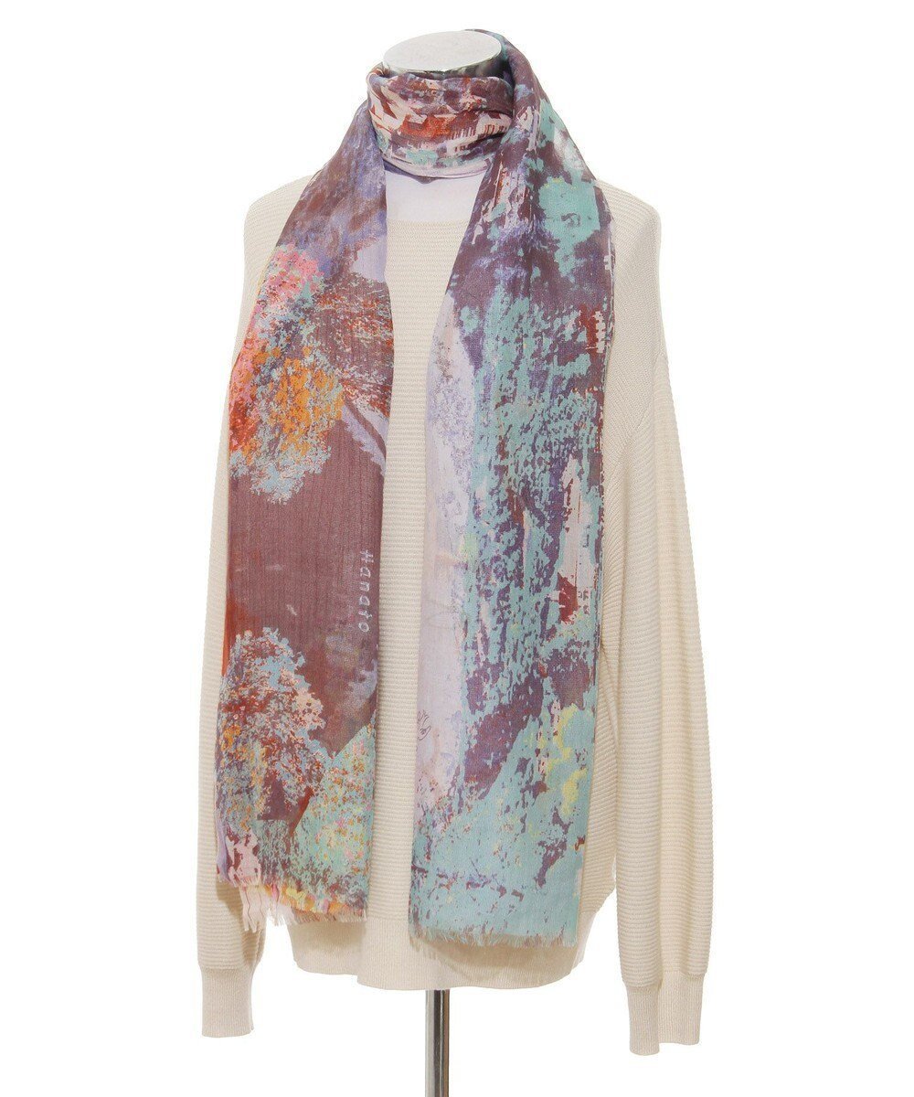 【ムーンバット/MOONBAT】のハナト (Hanato) シルクコットンストール レイクサイド 197cm×70cm インテリア・キッズ・メンズ・レディースファッション・服の通販 founy(ファニー) 　ファッション　Fashion　レディースファッション　Fashion for Women　カラフル　Colorful Design　ショール　Shawl, Wrap　シルク　Silk, 100% Silk　ストール　Stole, Wrap　夏　Summer　春　Spring　S/S・春夏　SS, Spring/Summer, Warm Season　イエロー|ID: prp329100004871980 ipo3291000000036326784