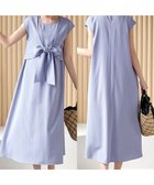 【ティアクラッセ/Tiaclasse】の【2WAY・洗える】ウエストリボンフレンチスリーブマキシワンピース ブルー|ID: prp329100004871984 ipo3291000000036326796