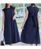 【ティアクラッセ/Tiaclasse】の【2WAY・洗える】ウエストリボンフレンチスリーブマキシワンピース ネイビー|ID: prp329100004871984 ipo3291000000036326797