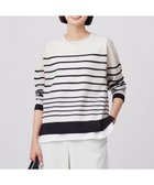 【ジェイ プレス/J.PRESS】の【WEB限定・洗える】Vis/Peスパーク シアー ボーダー ニット 人気、トレンドファッション・服の通販 founy(ファニー) ファッション Fashion レディースファッション Fashion for Women トップス・カットソー Cut & Sew Tops ニット Knit Tops & Sweaters おすすめ Recommended / Our Picks シアー Sheer, See-Through セーター Sweater, Knitwear ドレープ Drape, Draping Fabric ボーダー Border, Stripe エレガント 上品 Elegant 夏 Summer 春 Spring S/S・春夏 SS, Spring/Summer, Warm Season 洗える Machine Washable thumbnail ナチュラル×ブラック系|ID: prp329100004871985 ipo3291000000036326801