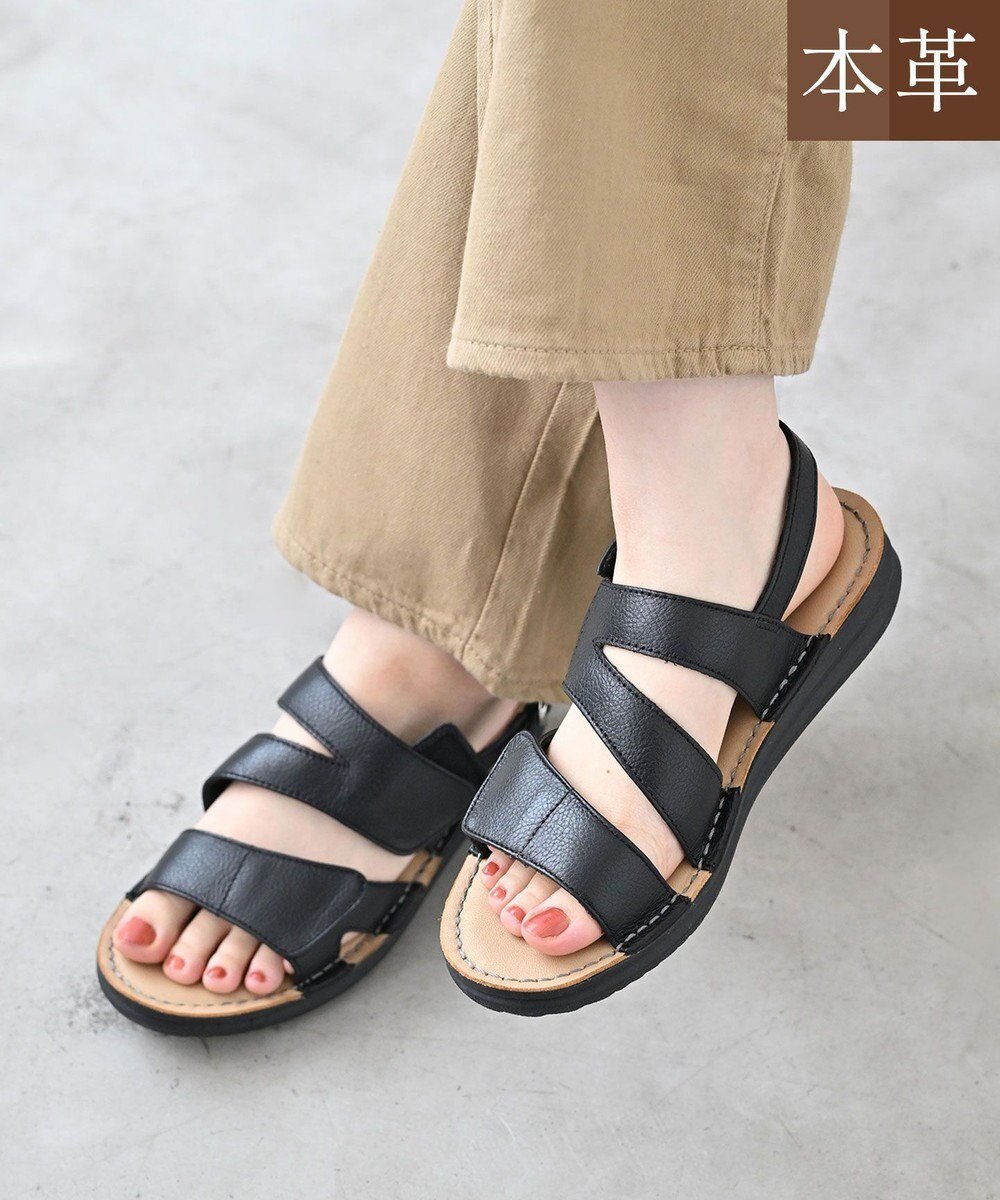 【ポインター/Pointer】の本革 甲幅調整 マジックテープ付きサンダル 人気、トレンドファッション・服の通販 founy(ファニー) 　ファッション　Fashion　レディースファッション　Fashion for Women　インソール　Shoe Insole　春　Spring　クッション　Cushion, Throw Pillow　軽量　Lightweight, Ultra Light　サンダル　Sandals, Summer Shoes　ストラップサンダル　Strappy Sandals, Strap Sandals　フィット　Fit, Slim Fit　ラップ　Wrap, Wrap Design　S/S・春夏　SS, Spring/Summer, Warm Season　夏　Summer　 other-1|ID: prp329100004871986 ipo3291000000036326803