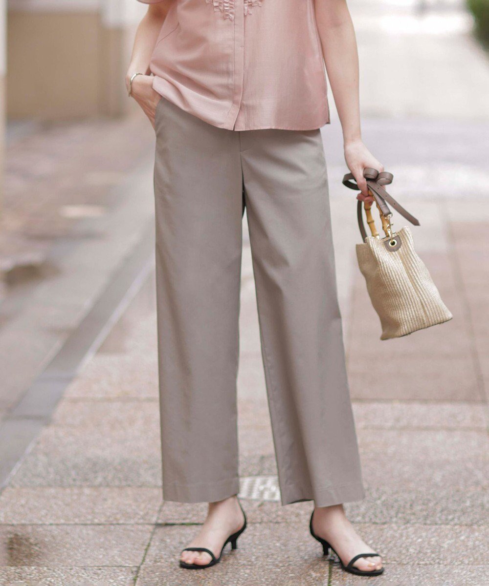 【ジェイ プレス/J.PRESS】の【洗える・接触冷感・吸水速乾】ドライリネンストレッチ ワイド パンツ インテリア・キッズ・メンズ・レディースファッション・服の通販 founy(ファニー) 　ファッション　Fashion　レディースファッション　Fashion for Women　パンツ　Pants & Trousers　おすすめ　Recommended / Our Picks　ショート　Short, Short Length　シンプル　Simple, Minimal　ストレッチ　Stretch, Stretchy Fabric　トレンド　Trend, Trending Now　リネン　Linen, Linen Fabric　ワイド　Wide, Wide Fit　吸水　Absorbent, Quick-Dry　夏　Summer　春　Spring　S/S・春夏　SS, Spring/Summer, Warm Season　洗える　Machine Washable　ライトカーキ系|ID: prp329100004871988 ipo3291000000036326816