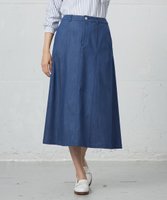 【ジェイ プレス/J.PRESS】の【洗える】セルロースシャンブレー フレアー スカート 人気、トレンドファッション・服の通販 founy(ファニー) ファッション Fashion レディースファッション Fashion for Women スカート Skirts おすすめ Recommended / Our Picks インディゴ Indigo Denim コンパクト Compact, Small Size シャンブレー Chambray, Denim-Like Fabric ジャケット Jacket, Outerwear セットアップ Set-Up, Coordinated Outfit デニム Denim, Jeans Material トレンド Trend, Trending Now フレア Flare, Flared フレアースカート Flared Skirt, A-Line Skirt リラックス Relax, Relaxed Fit エレガント 上品 Elegant 夏 Summer 春 Spring S/S・春夏 SS, Spring/Summer, Warm Season 洗える Machine Washable |ID:prp329100004871990