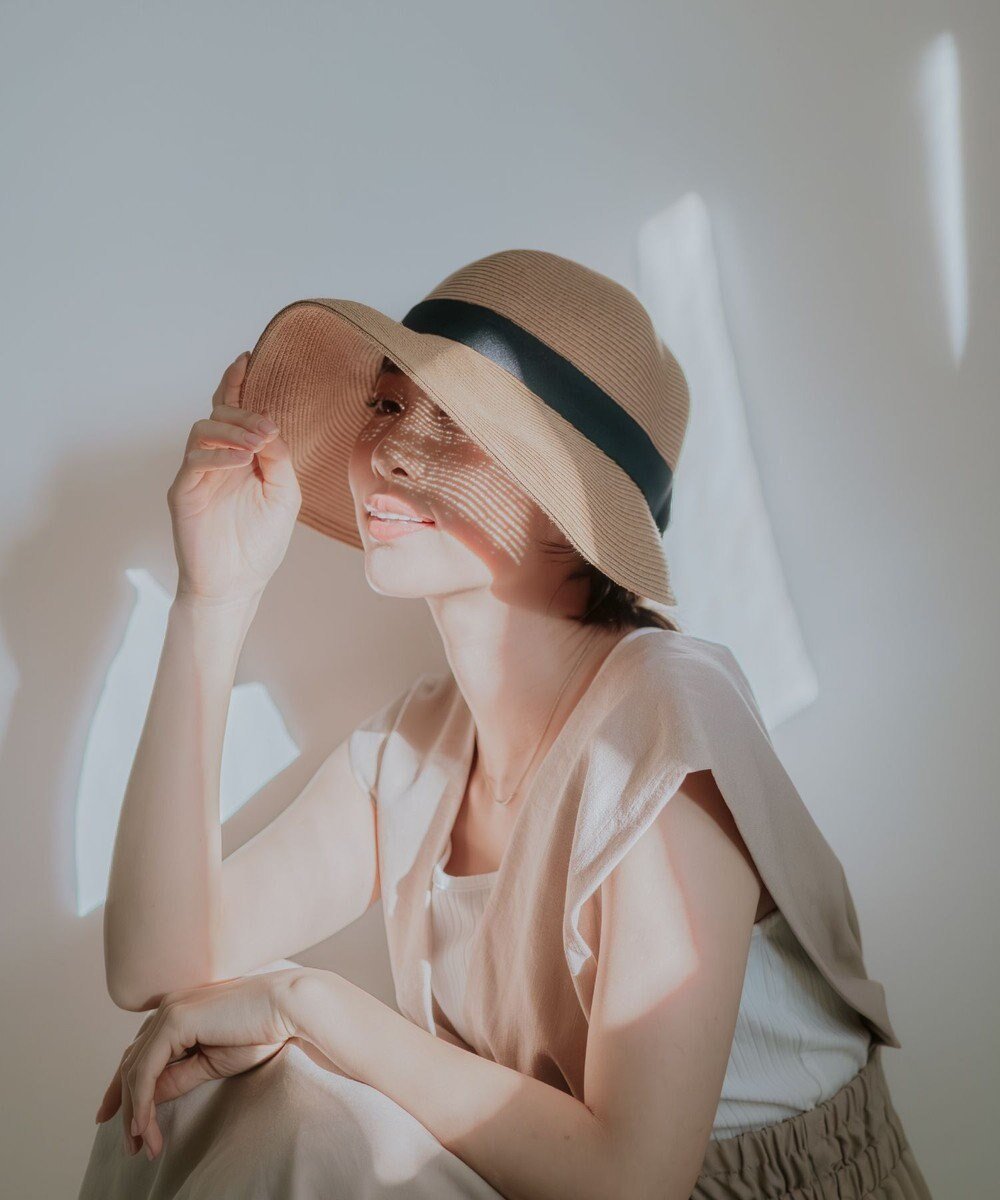 【ムーンバット/MOONBAT】の【遮光98%以上/UPF50+/UVカット】洗えるペーパーブレード前後差クロッシェ 手洗いOK/サイズ調整可能/抗菌防臭加工 インテリア・キッズ・メンズ・レディースファッション・服の通販 founy(ファニー) 　ファッション　Fashion　レディースファッション　Fashion for Women　キャップ&ハット　Hats & Caps　エレガント 上品　Elegant　洗える　Machine Washable　抗菌　Antibacterial, Bacteria-Resistant　タオル　Towel, Bath Towel　トレンド　Trend, Trending Now　帽子　Hat, Headwear　日傘　Parasol, UV Umbrella　リボン　Ribbon, Bow　おすすめ　Recommended / Our Picks　旅行　Travel　ベージュ|ID: prp329100004871993 ipo3291000000036326847