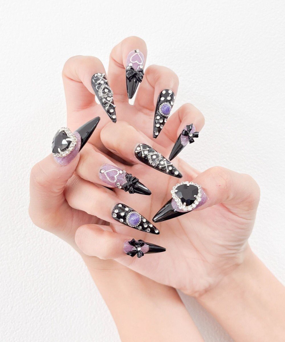 【ウィゴー/WEGO】のデザインデコネイルチップ インテリア・キッズ・メンズ・レディースファッション・服の通販 founy(ファニー) 　ファッション　Fashion　レディースファッション　Fashion for Women　ウッド　Wooden Design　クール　Cool, Chic　シルバー　Silver, Metallic Silver　スマホ　Smartphone, Mobile Device　なめらか　Smooth, Silky Texture　ネイル　Nail, Nail Art　ハンド　Hand, Handmade　バランス　Balance, Style Balance　パープル　Purple, Violet　おすすめ　Recommended / Our Picks　柄8|ID: prp329100004872006 ipo3291000000036326926