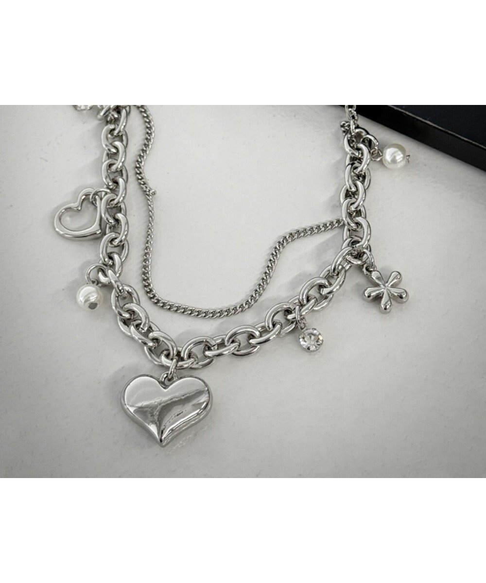 【ウィゴー/WEGO】のLマルチチャームダブルネックレス インテリア・キッズ・メンズ・レディースファッション・服の通販 founy(ファニー) 　ファッション　Fashion　レディースファッション　Fashion for Women　ジュエリー　Jewelry　ネックレス　Necklaces & Pendants　アクセサリー　Fashion Accessories　シンプル　Simple, Minimal　スマホ　Smartphone, Mobile Device　ダブル　Double, Double-Breasted　チェーン　Chain, Chain Strap　ネックレス　Necklace, Pendant Necklace　バランス　Balance, Style Balance　パール　Pearl, Pearl Accent　モチーフ　Motif, Design Theme　リボン　Ribbon, Bow　エレガント 上品　Elegant　柄1|ID: prp329100004872014 ipo3291000000036326987