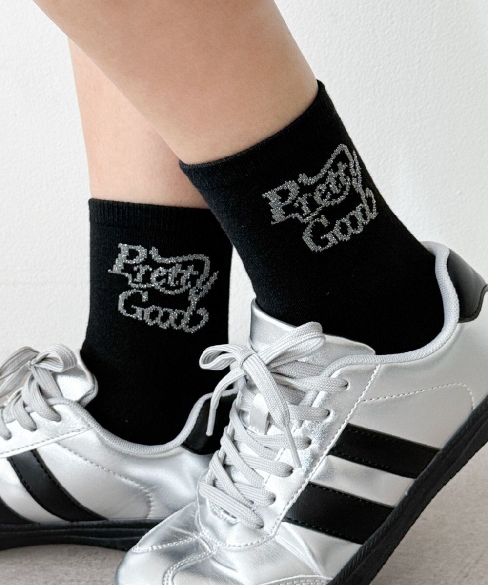 【ウィゴー/WEGO】のラメロゴソックス インテリア・キッズ・メンズ・レディースファッション・服の通販 founy(ファニー) ファッション Fashion レディースファッション Fashion for Women ソックス&靴下 Socks & Hosiery レッグウェア・ストッキング Legwear & Hosiery サンダル Sandals, Summer Shoes シンプル Simple, Minimal スニーカー Sneakers, Trainers スマホ Smartphone, Mobile Device ソックス Socks, Hosiery ワンポイント One Point, Statement Accent ブラック|ID: prp329100004872019 ipo3291000000036327011