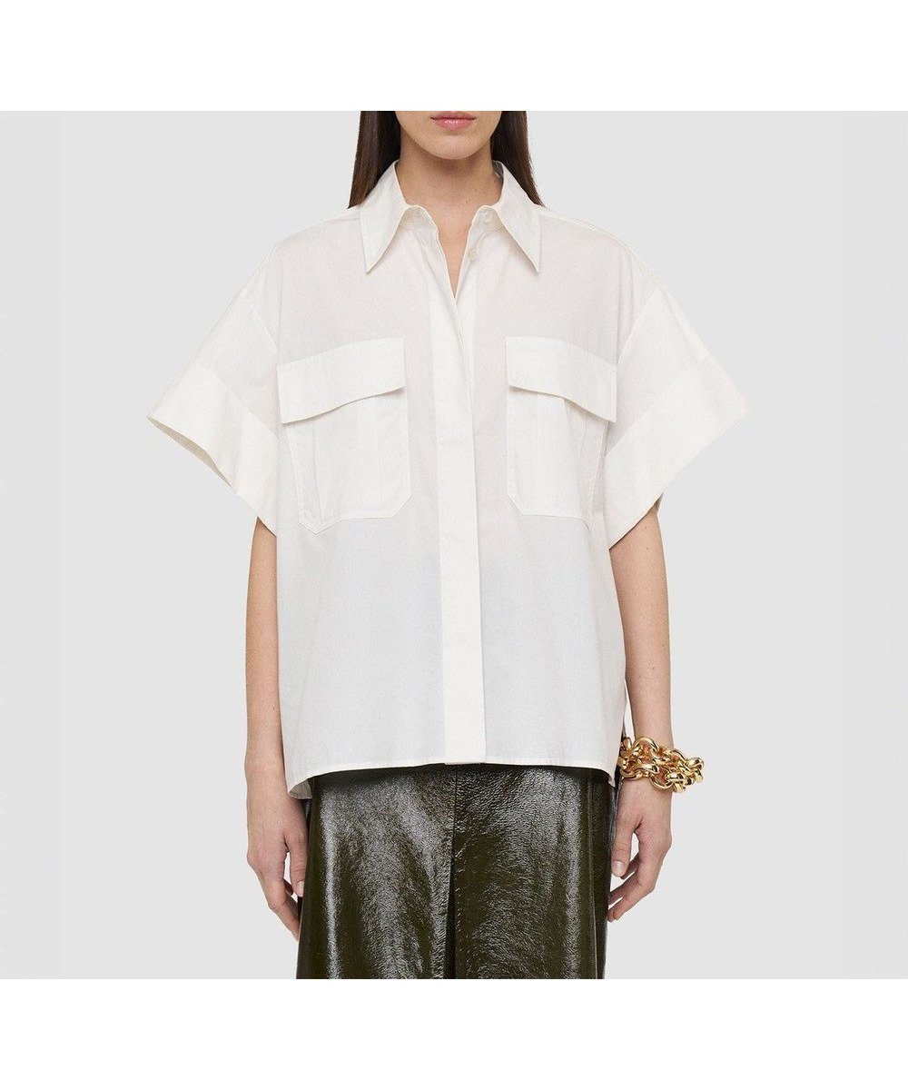 【ジョゼフ/JOSEPH】のポプリンコットン ショートスリーブシャツ インテリア・キッズ・メンズ・レディースファッション・服の通販 founy(ファニー) ファッション Fashion レディースファッション Fashion for Women トップス・カットソー Cut & Sew Tops シャツ・ブラウス・オフィスカジュアル Elegant Blouses & Button-Ups スリーブ Sleeve, Long Sleeve / Short Sleeve パッチ Patch, Appliqué フィット Fit, Slim Fit ポケット Pocket, Pocket Detail リラックス Relax, Relaxed Fit 夏 Summer 春 Spring S/S・春夏 SS, Spring/Summer, Warm Season Wax|ID: prp329100004872020 ipo3291000000036327013