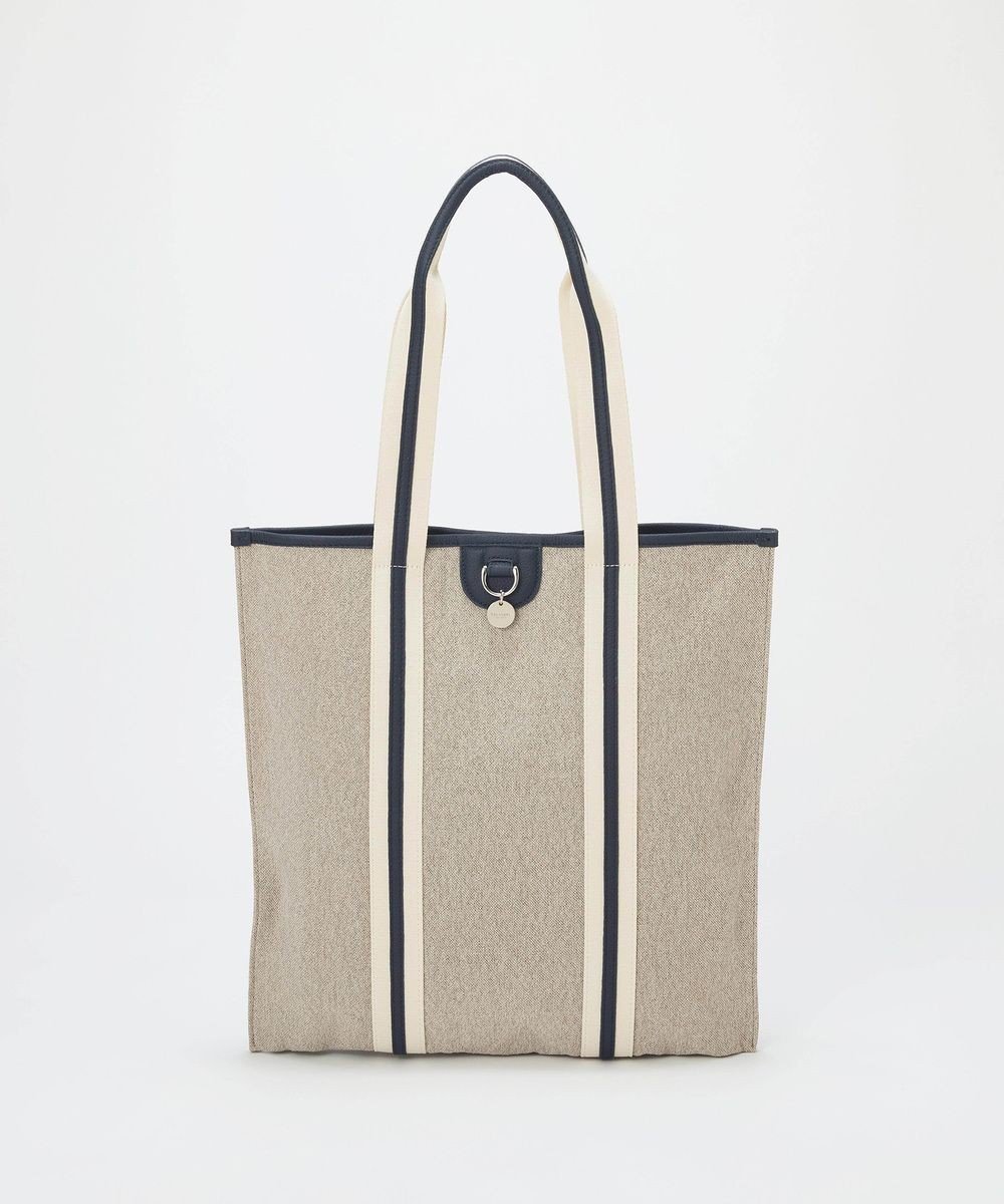 【トプカピ/TOPKAPI】の【TREASURE TOPKAPI】レザーコンビ ストライプハンドル スリム トートバッグ A4 / 軽量 インテリア・キッズ・メンズ・レディースファッション・服の通販 founy(ファニー) 　ファッション　Fashion　レディースファッション　Fashion for Women　バッグ　Bags　おすすめ　Recommended / Our Picks　キャンバス　Canvas, Canvas Fabric　コンビ　Combo, Combination Style　ジャケット　Jacket, Outerwear　ストライプ　Stripe, Striped Pattern　スリム　Slim, Slim Fit　デニム　Denim, Jeans Material　ポーチ　Pouch, Small Case　軽量　Lightweight, Ultra Light　ビジネス 仕事 通勤　Business / Work / Commuting　ネイビー|ID: prp329100004872027 ipo3291000000036327036