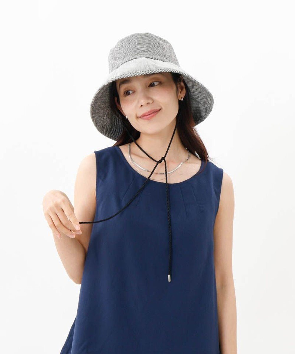 【アウロラ/AURORA】の【 LANVIN COLLECTION(ランバン コレクション) 】シルクギンガムカサブランカハット インテリア・キッズ・メンズ・レディースファッション・服の通販 founy(ファニー) ファッション Fashion レディースファッション Fashion for Women キャップ&ハット Hats & Caps コレクション Collection, Seasonal Line シルク Silk, 100% Silk チュール Tulip, Tulip Motif ドローコード Drawcord, Drawstring Cord フィット Fit, Slim Fit リネン Linen, Linen Fabric 帽子 Hat, Headwear ミディアムグレー|ID: prp329100004872034 ipo3291000000036327068