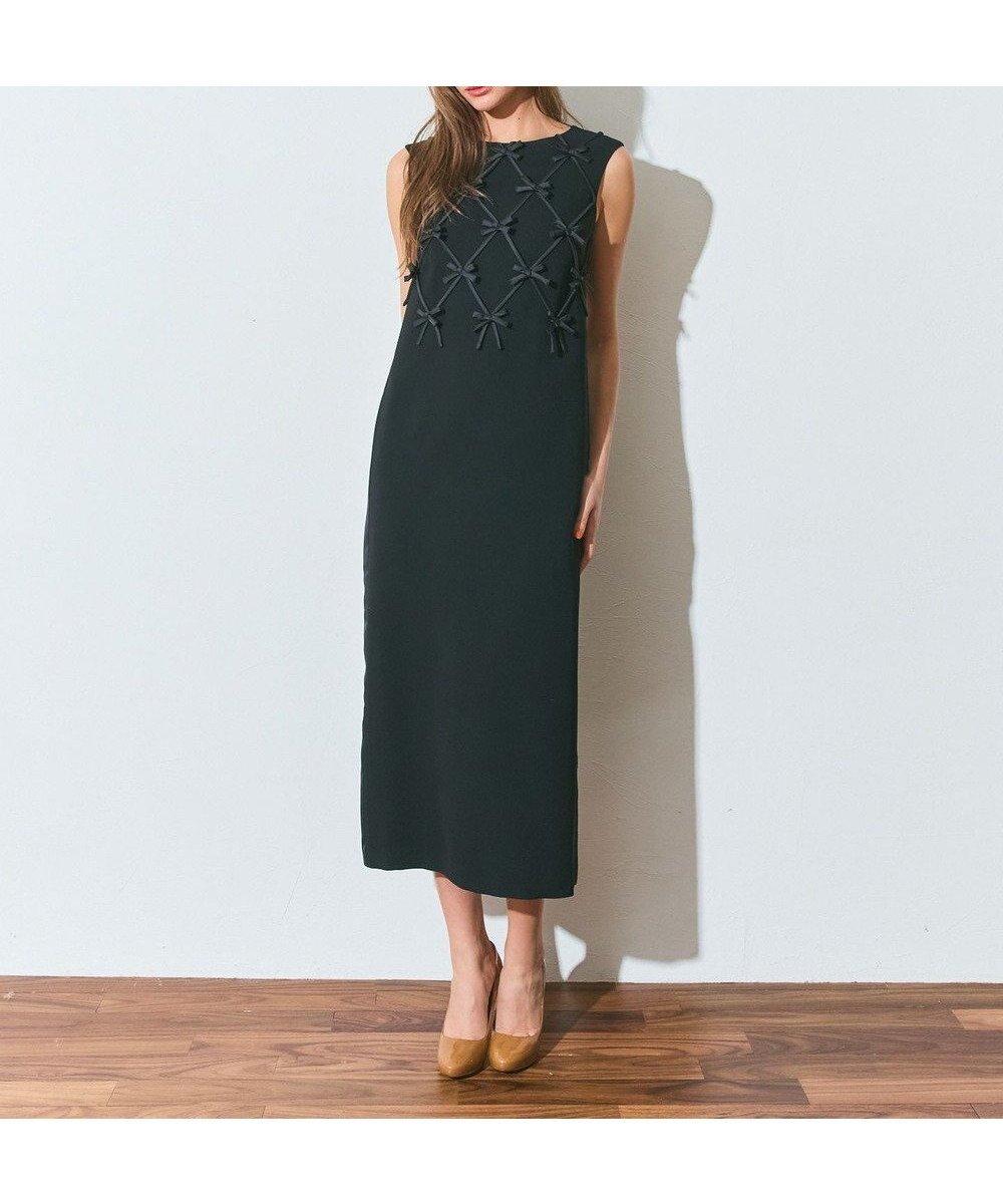 【グレース コンチネンタル/GRACE CONTINENTAL】のリボンモチーフドレス インテリア・キッズ・メンズ・レディースファッション・服の通販 founy(ファニー) 　ファッション　Fashion　レディースファッション　Fashion for Women　ワンピース　Dresses　フォーマル・パーティードレス・結婚式用ドレス　Elegant & Casual Dresses　サテン　Satin, Glossy Fabric　ドレス　Dress, One-Piece　モチーフ　Motif, Design Theme　リボン　Ribbon, Bow　ロング　Long, Long-Length　夏　Summer　春　Spring　S/S・春夏　SS, Spring/Summer, Warm Season　ブラック|ID: prp329100004872038 ipo3291000000036327111