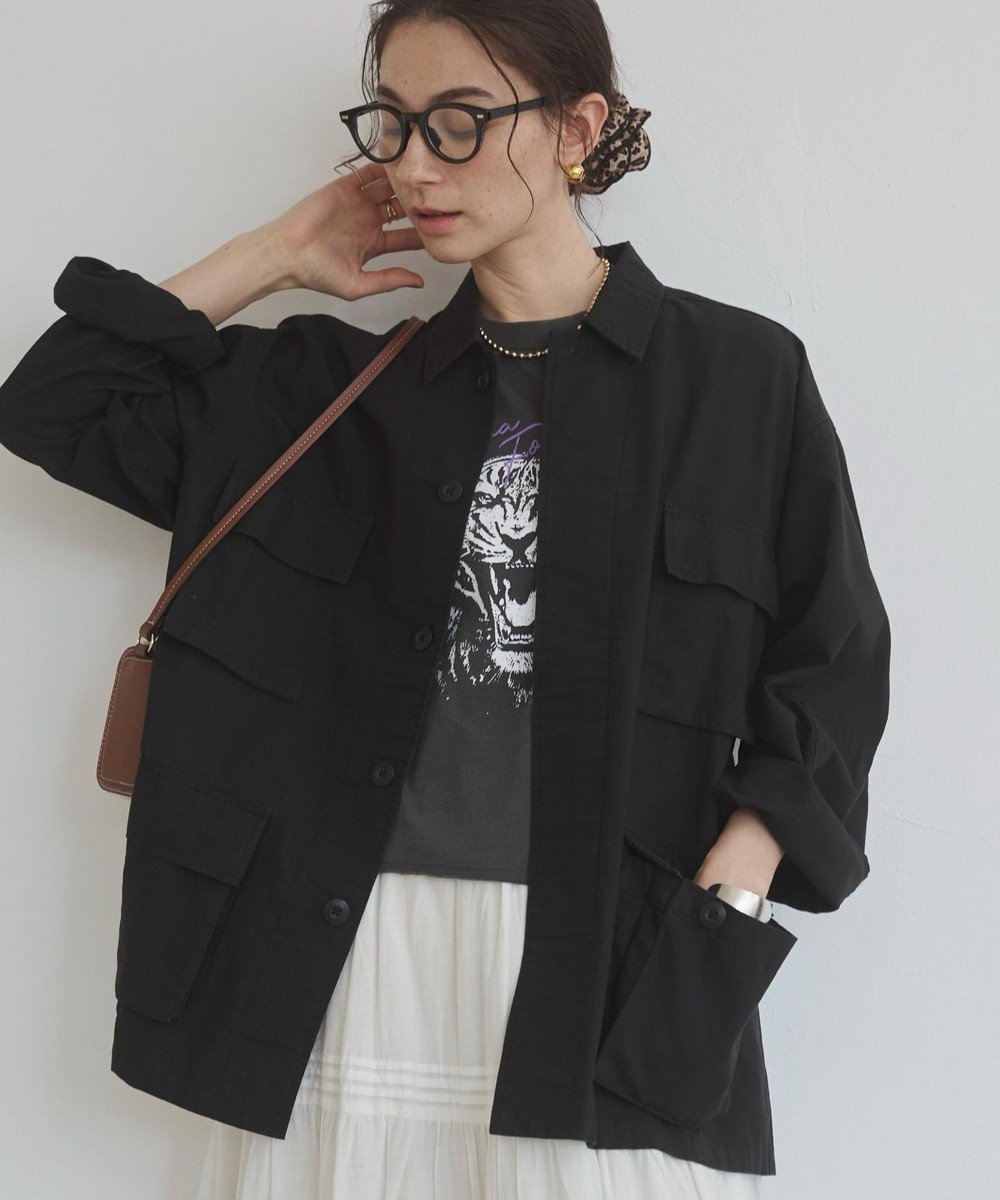 【ウィゴー/WEGO】の【ANGIE VINTAGE】ミリタリー シャツジャケット インテリア・キッズ・メンズ・レディースファッション・服の通販 founy(ファニー) 　ファッション　Fashion　レディースファッション　Fashion for Women　アウター　Coat / Outerwear Collection　コート・ロングコート・ピーコート　Long Coats, Peacoats & More　レディースジャケット・軽アウター　Jackets　モッズコート・ミリタリー風アウター　Mods & Field Coats　春　Spring　ジャケット　Jacket, Outerwear　スリーブ　Sleeve, Long Sleeve / Short Sleeve　フロント　Front, Front Design　ポケット　Pocket, Pocket Detail　ミリタリー　Military, Army Style　モッズコート　Mods Coat, Military Parka　ロング　Long, Long-Length　S/S・春夏　SS, Spring/Summer, Warm Season　夏　Summer　ブラック|ID: prp329100004872050 ipo3291000000036327225