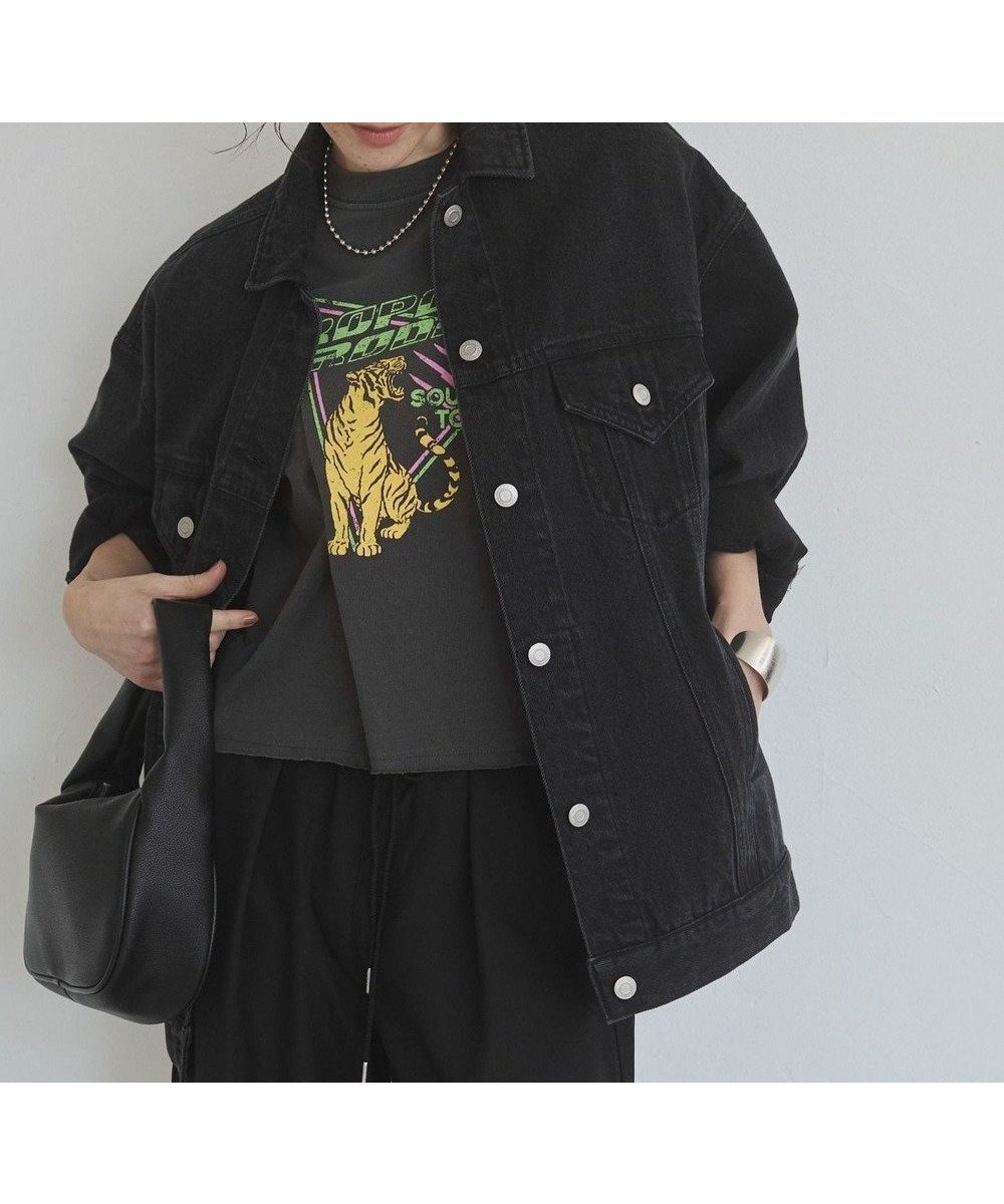【ウィゴー/WEGO】の【ANGIE VINTAGE】ビッグシルエットデニムジャケット / オーバーサイズGジャン インテリア・キッズ・メンズ・レディースファッション・服の通販 founy(ファニー) ファッション Fashion レディースファッション Fashion for Women アウター Coat / Outerwear Collection レディースジャケット・軽アウター Jackets デニムジャケット / カジュアルアウター Denim Jackets インナー Innerwear 春 Spring 洗える Machine Washable シンプル Simple, Minimal ジャケット Jacket, Outerwear セットアップ Set-Up, Coordinated Outfit ダウン Down, Puffer デニム Denim, Jeans Material トレンド Trend, Trending Now 定番 Standard, Basic Item バランス Balance, Style Balance ビッグ Big, Oversized ポケット Pocket, Pocket Detail ミドル Middle Length, Mid Height ルーズ Loose, Oversized ロング Long, Long-Length ロールアップ Roll-Up, Cuffed Hem S/S・春夏 SS, Spring/Summer, Warm Season おすすめ Recommended / Our Picks 夏 Summer ブラック|ID: prp329100004872052 ipo3291000000036327247