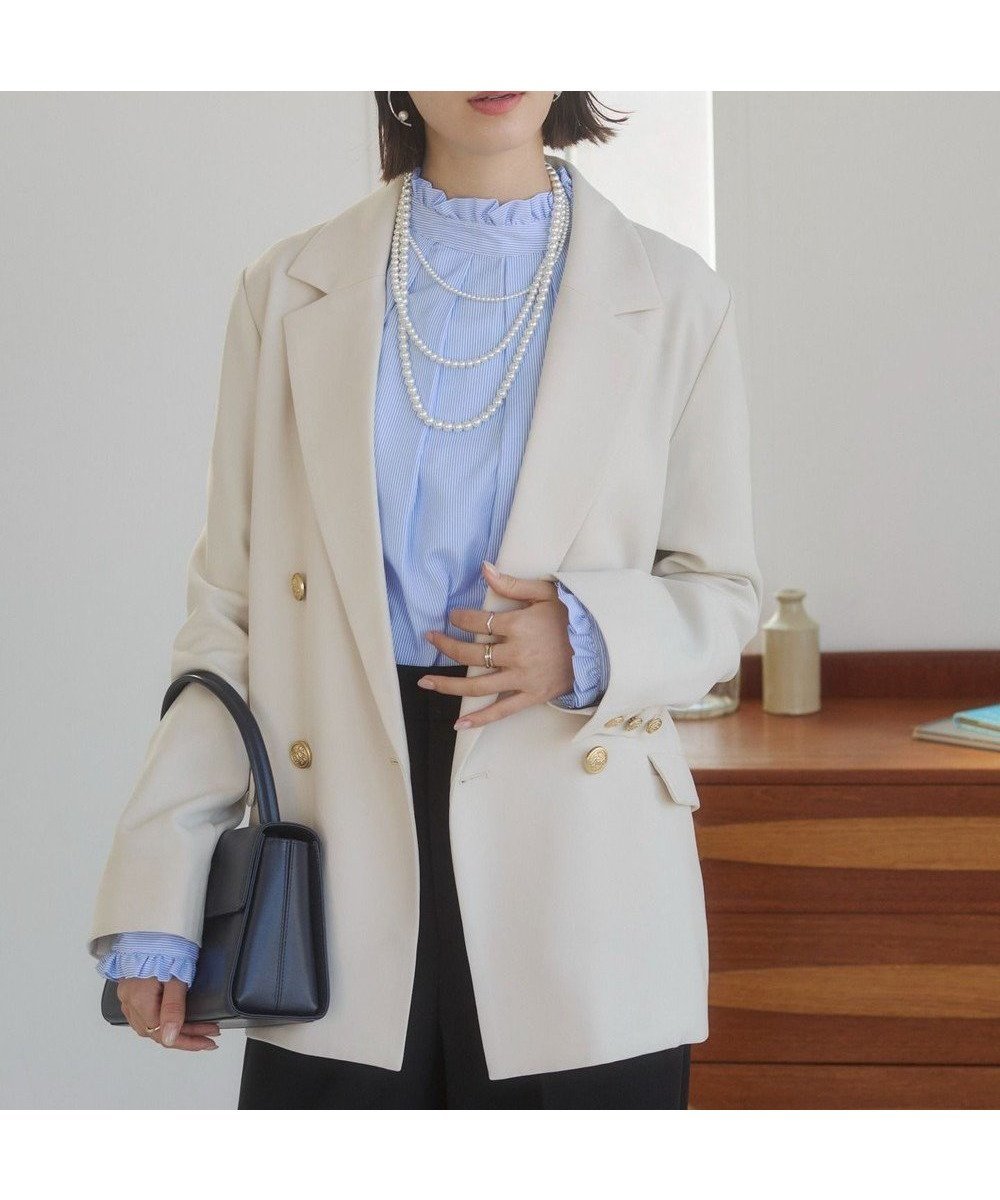 【ウィゴー/WEGO】の【ANGIE VINTAGE/S/Mサイズ展開 / オケージョン対応 / セレモニー対応】ゴールドボタン テーラードジャケット / 金ボタン ダブル ブレザー インテリア・キッズ・メンズ・レディースファッション・服の通販 founy(ファニー) ファッション Fashion レディースファッション Fashion for Women アウター Coat / Outerwear Collection レディースジャケット・軽アウター Jackets テーラードジャケット / 通勤・きれいめスタイル Tailored Jackets & Blazers アンティーク Antique-Inspired オケージョン Occasion Wear 秋 Autumn シンプル Simple, Minimal ジャケット Jacket, Outerwear スウェット / スエット Sweatshirt, Sweatwear ストレッチ Stretch, Stretchy Fabric ダウン Down, Puffer ダブル Double, Double-Breasted デニム Denim, Jeans Material 定番 Standard, Basic Item ポケット Pocket, Pocket Detail 羽織 Haori, Light Jacket マニッシュ Mannish, Boyish メタル Metal, Metal Parts ロング Long, Long-Length A/W・秋冬 Autumn/Winter S/S・春夏 SS, Spring/Summer, Warm Season おすすめ Recommended / Our Picks 夏 Summer エレガント 上品 Elegant セレモニー Ceremony 入学式 Entrance Ceremony 卒業式 Graduation Ceremony 結婚式 Wedding ホワイトアイボリー|ID: prp329100004872053 ipo3291000000036327257
