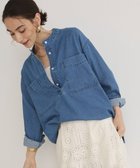 【ウィゴー/WEGO】の【ANGIE VINTAGE】襟が選べる デニム プルオーバー シャツ(バンドカラー/レギュラー) 人気、トレンドファッション・服の通販 founy(ファニー) ファッション Fashion レディースファッション Fashion for Women トップス・カットソー Cut & Sew Tops シャツ・ブラウス・オフィスカジュアル Elegant Blouses & Button-Ups カジュアルプルオーバー・ニットトップス Pullovers & Knit Tops / Casual Pullovers インナー Innerwear 洗える Machine Washable 今季 This Season, Current Season スラックス Slacks, Dress Pants スリット Slit, Slit Detail チュニック Tunic, Long Top デニム Denim, Jeans Material トレンド Trend, Trending Now バランス Balance, Style Balance ベーシック Basic, Essential ポケット Pocket, Pocket Detail ミックス Mix, Mixed Style レギュラー Regular, Standard Fit A/W・秋冬 Autumn/Winter おすすめ Recommended / Our Picks thumbnail ブルー|ID: prp329100004872054 ipo3291000000036327272