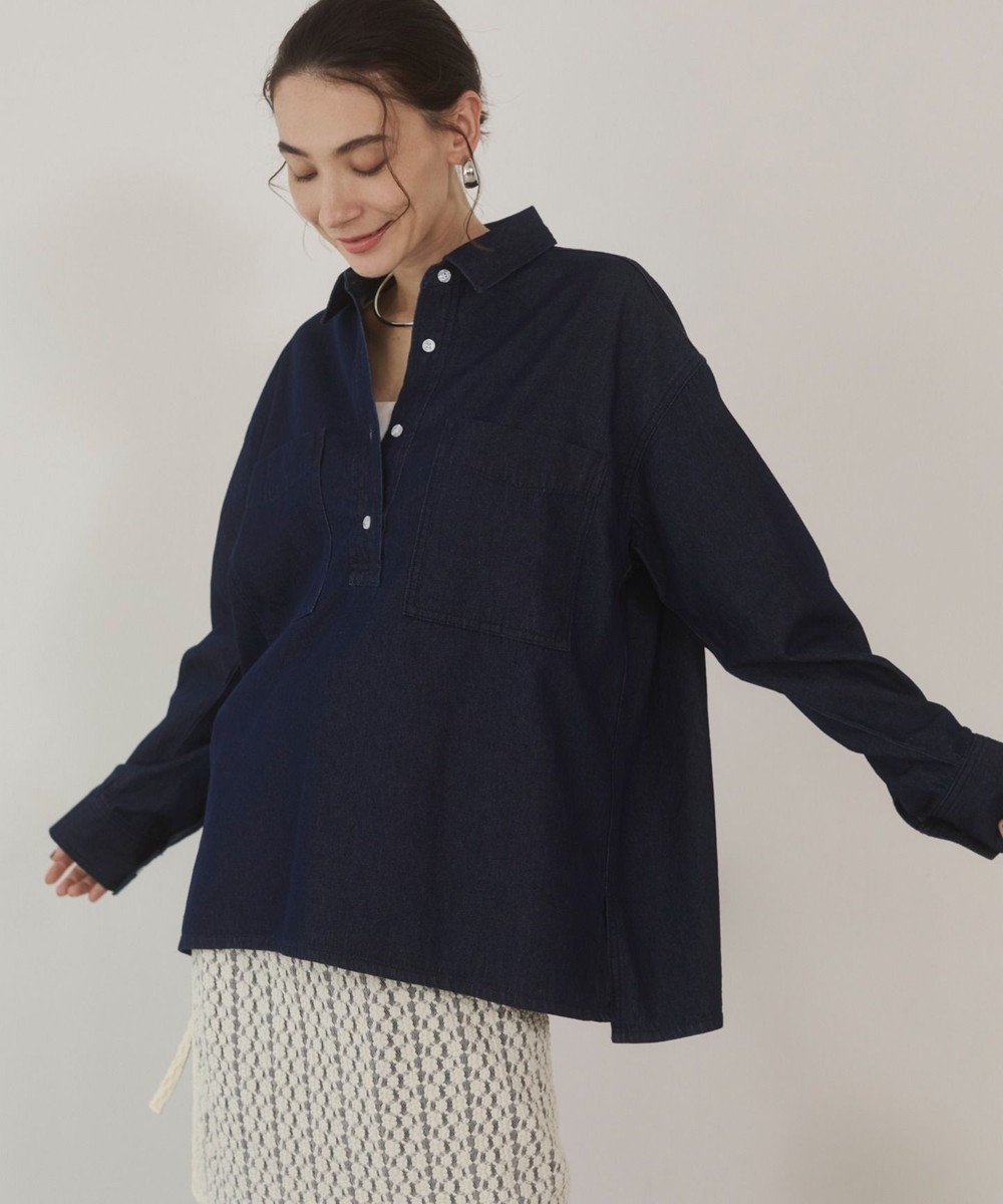 【ウィゴー/WEGO】の【ANGIE VINTAGE】襟が選べる デニム プルオーバー シャツ(バンドカラー/レギュラー) インテリア・キッズ・メンズ・レディースファッション・服の通販 founy(ファニー) ファッション Fashion レディースファッション Fashion for Women トップス・カットソー Cut & Sew Tops シャツ・ブラウス・オフィスカジュアル Elegant Blouses & Button-Ups カジュアルプルオーバー・ニットトップス Pullovers & Knit Tops / Casual Pullovers インナー Innerwear 洗える Machine Washable 今季 This Season, Current Season スラックス Slacks, Dress Pants スリット Slit, Slit Detail チュニック Tunic, Long Top デニム Denim, Jeans Material トレンド Trend, Trending Now バランス Balance, Style Balance ベーシック Basic, Essential ポケット Pocket, Pocket Detail ミックス Mix, Mixed Style レギュラー Regular, Standard Fit A/W・秋冬 Autumn/Winter おすすめ Recommended / Our Picks Dブルー|ID: prp329100004872054 ipo3291000000036327275