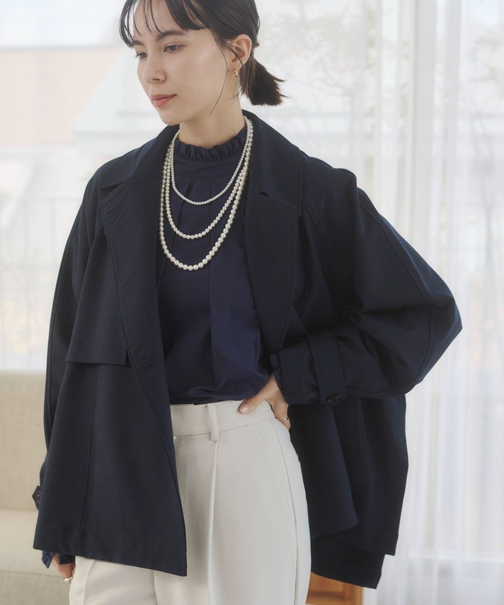 【ウィゴー/WEGO】の【ANGIE VINTAGE】ショート トレンチコート インテリア・キッズ・メンズ・レディースファッション・服の通販 founy(ファニー) 　ファッション　Fashion　レディースファッション　Fashion for Women　アウター　Coat / Outerwear Collection　コート・ロングコート・ピーコート　Long Coats, Peacoats & More　レディースジャケット・軽アウター　Jackets　トレンチコート / 春秋の定番アウター　Trench Coats　インナー　Innerwear　春　Spring　秋　Autumn　ショート　Short, Short Length　ジャケット　Jacket, Outerwear　スタンド　Stand Collar, Upright Stand　デニム　Denim, Jeans Material　フェミニン　Feminine, Girly　ベーシック　Basic, Essential　ポケット　Pocket, Pocket Detail　S/S・春夏　SS, Spring/Summer, Warm Season　おすすめ　Recommended / Our Picks　夏　Summer　エレガント 上品　Elegant　セレモニー　Ceremony　入学式　Entrance Ceremony　卒業式　Graduation Ceremony　ビジネス 仕事 通勤　Business / Work / Commuting　ネイビー|ID: prp329100004872056 ipo3291000000036327298