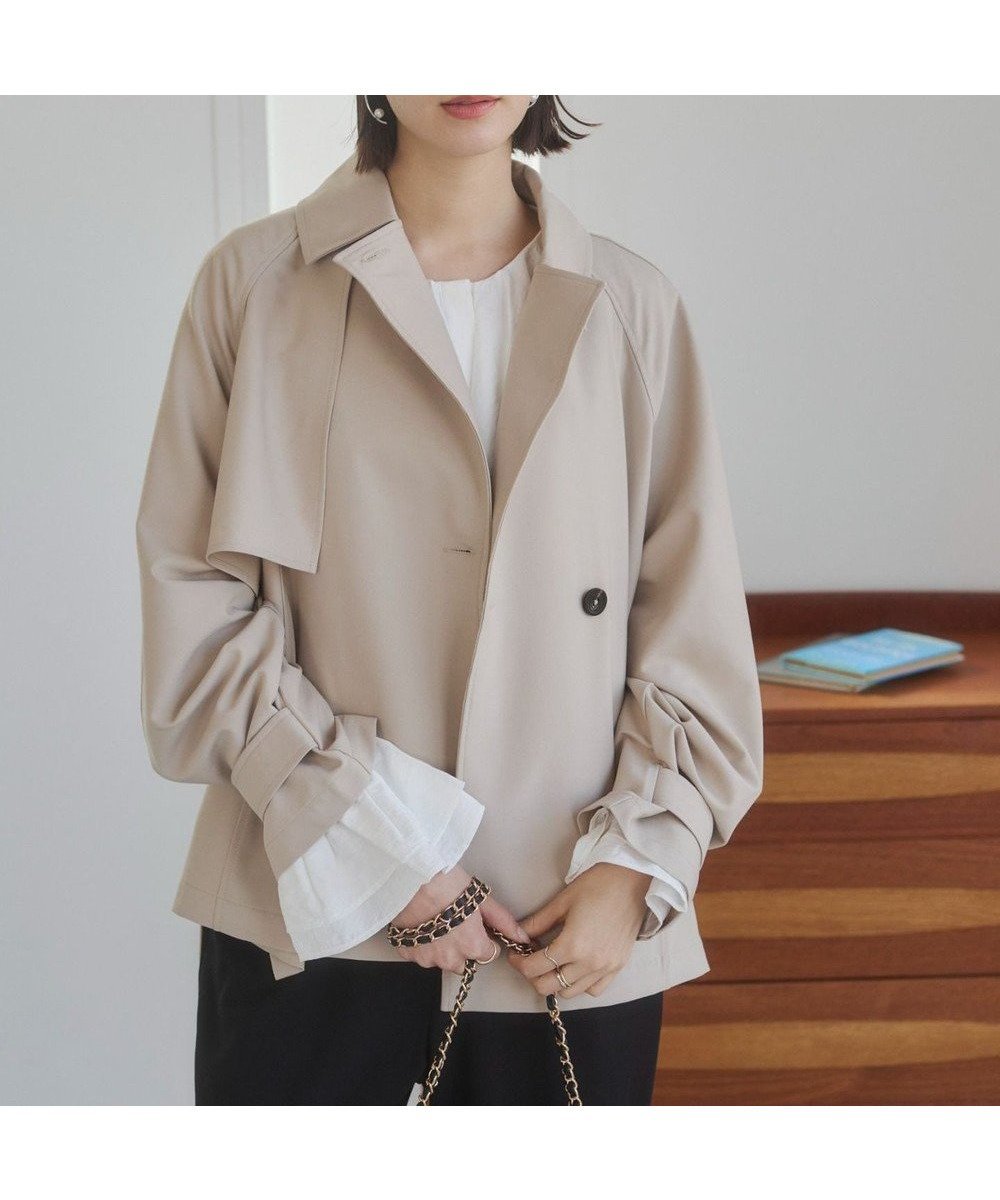 【ウィゴー/WEGO】の【ANGIE VINTAGE】ショート トレンチコート インテリア・キッズ・メンズ・レディースファッション・服の通販 founy(ファニー) 　ファッション　Fashion　レディースファッション　Fashion for Women　アウター　Coat / Outerwear Collection　コート・ロングコート・ピーコート　Long Coats, Peacoats & More　レディースジャケット・軽アウター　Jackets　トレンチコート / 春秋の定番アウター　Trench Coats　インナー　Innerwear　春　Spring　秋　Autumn　ショート　Short, Short Length　ジャケット　Jacket, Outerwear　スタンド　Stand Collar, Upright Stand　デニム　Denim, Jeans Material　フェミニン　Feminine, Girly　ベーシック　Basic, Essential　ポケット　Pocket, Pocket Detail　S/S・春夏　SS, Spring/Summer, Warm Season　おすすめ　Recommended / Our Picks　夏　Summer　エレガント 上品　Elegant　セレモニー　Ceremony　入学式　Entrance Ceremony　卒業式　Graduation Ceremony　ビジネス 仕事 通勤　Business / Work / Commuting　ライトベージュ|ID: prp329100004872056 ipo3291000000036327300