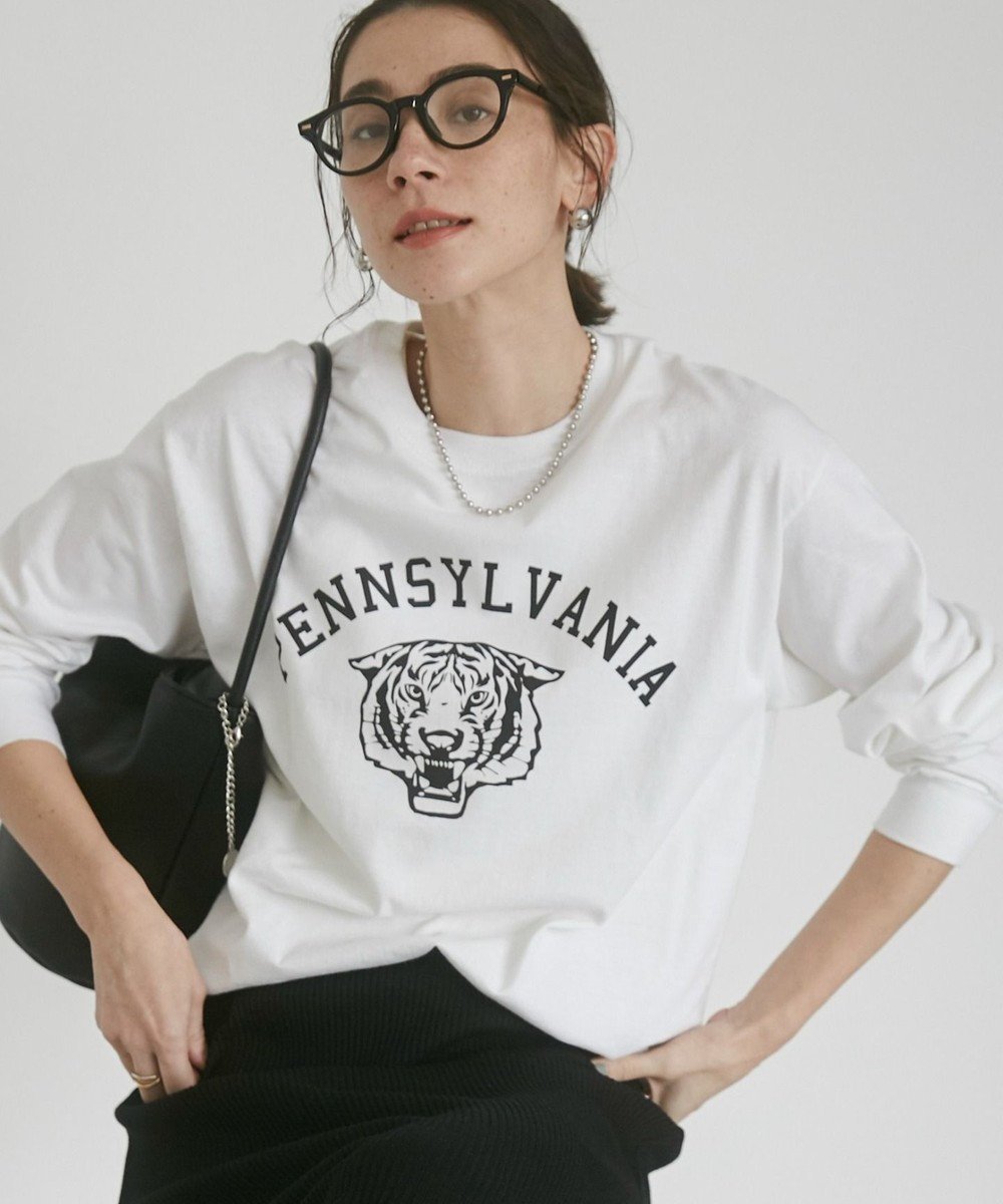 【ウィゴー/WEGO】の【ANGIE VINTAGE】GILDAN カレッジロゴ オーバーサイズ プリント ロンT インテリア・キッズ・メンズ・レディースファッション・服の通販 founy(ファニー) ファッション Fashion レディースファッション Fashion for Women トップス・カットソー Cut & Sew Tops シャツ・ブラウス・オフィスカジュアル Elegant Blouses & Button-Ups ロングTシャツ・Tシャツ Longline T-Shirts & Tees カットソー・ベーシックTシャツ Cut-and-Sewn Tops / Stretch Tees & Basics インナー Innerwear 春 Spring カットソー Cut and Sewn Top カーディガン Cardigan, Knitwear ショルダー Shoulder, Shoulder Strap シンプル Simple, Minimal トレンド Trend, Trending Now ドロップ Drop Shoulder, Dropped Style 長袖 Long Sleeve, Full Sleeve プリント Print, Printed Pattern モチーフ Motif, Design Theme S/S・春夏 SS, Spring/Summer, Warm Season 夏 Summer ホワイトその他|ID: prp329100004872057 ipo3291000000036327310