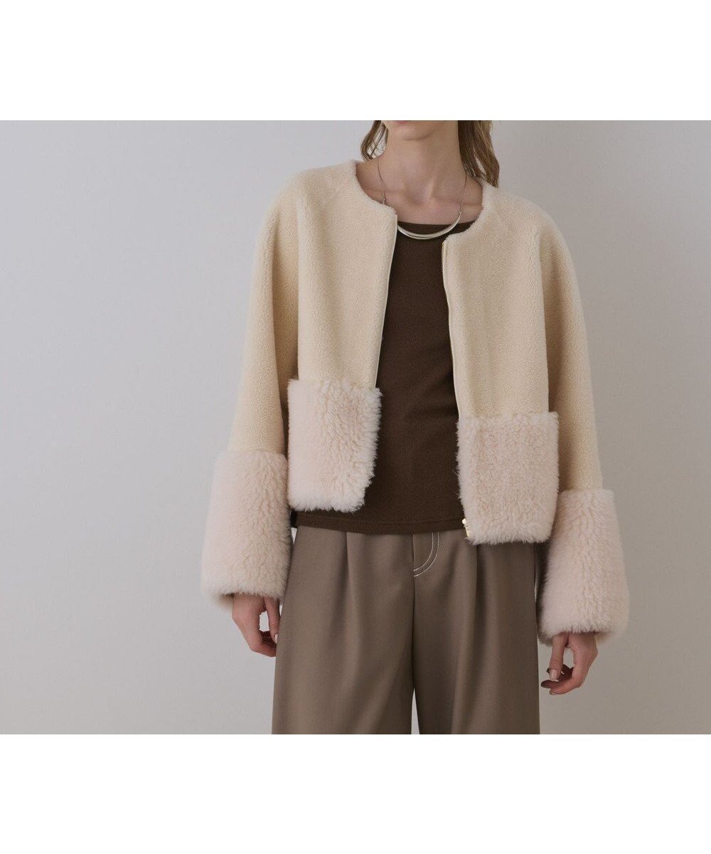 【グレース コンチネンタル/GRACE CONTINENTAL】のウールボアジャケット 人気、トレンドファッション・服の通販 founy(ファニー) 　ファッション　Fashion　レディースファッション　Fashion for Women　アウター　Coat / Outerwear Collection　コート・ロングコート・ピーコート　Long Coats, Peacoats & More　レディースジャケット・軽アウター　Jackets　今季　This Season, Current Season　ジャケット　Jacket, Outerwear　定番　Standard, Basic Item　フェイクファー　Faux Fur, Imitation Fur　ボンディング　Bonding, Bonded Fabric　冬　Winter / This Winter　A/W・秋冬　Autumn/Winter　 other-1|ID: prp329100004872064 ipo3291000000036327398