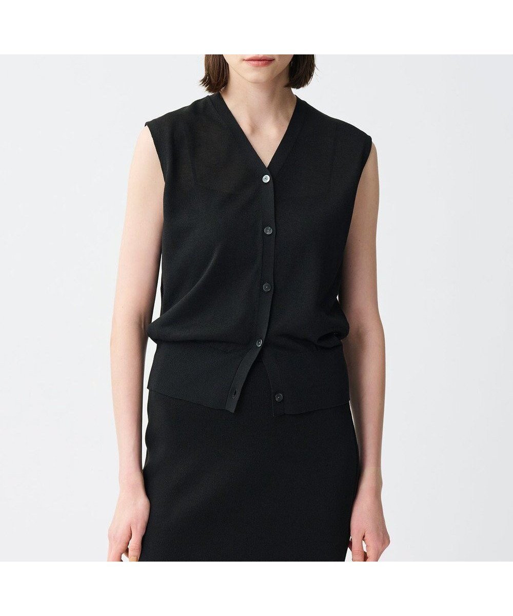 【アンクレイヴ/uncrave】のシアーニット ノースリーブベスト インテリア・キッズ・メンズ・レディースファッション・服の通販 founy(ファニー) ファッション Fashion レディースファッション Fashion for Women アウター Coat / Outerwear Collection トップス・カットソー Cut & Sew Tops ニット Knit Tops & Sweaters キャミソール&ノースリーブ Camisoles & Sleeveless Tops ベスト&ジレ / 重ね着スタイル Vests & Gilets カーディガン Cardigan, Knitwear ノースリーブ Sleeveless, No-Sleeve ベスト Vest, Waistcoat 夏 Summer 春 Spring S/S・春夏 SS, Spring/Summer, Warm Season ブラック|ID: prp329100004872278 ipo3291000000036337702