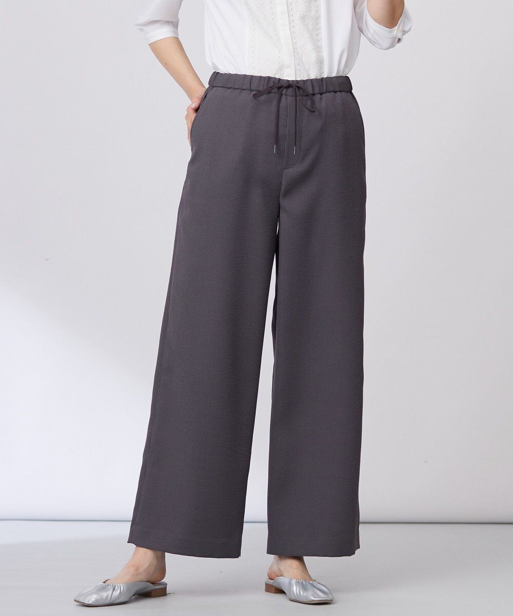 【ジェイ プレス/J.PRESS】の【洗える】エアロツイルストライプ イージーパンツ インテリア・キッズ・メンズ・レディースファッション・服の通販 founy(ファニー) 　ファッション　Fashion　レディースファッション　Fashion for Women　パンツ　Pants & Trousers　サッカー　Seersucker, Summer Fabric　シンプル　Simple, Minimal　ストレッチ　Stretch, Stretchy Fabric　リラックス　Relax, Relaxed Fit　ワイド　Wide, Wide Fit　夏　Summer　春　Spring　S/S・春夏　SS, Spring/Summer, Warm Season　洗える　Machine Washable　軽量　Lightweight, Ultra Light　スレート系|ID: prp329100004872358 ipo3291000000036337997