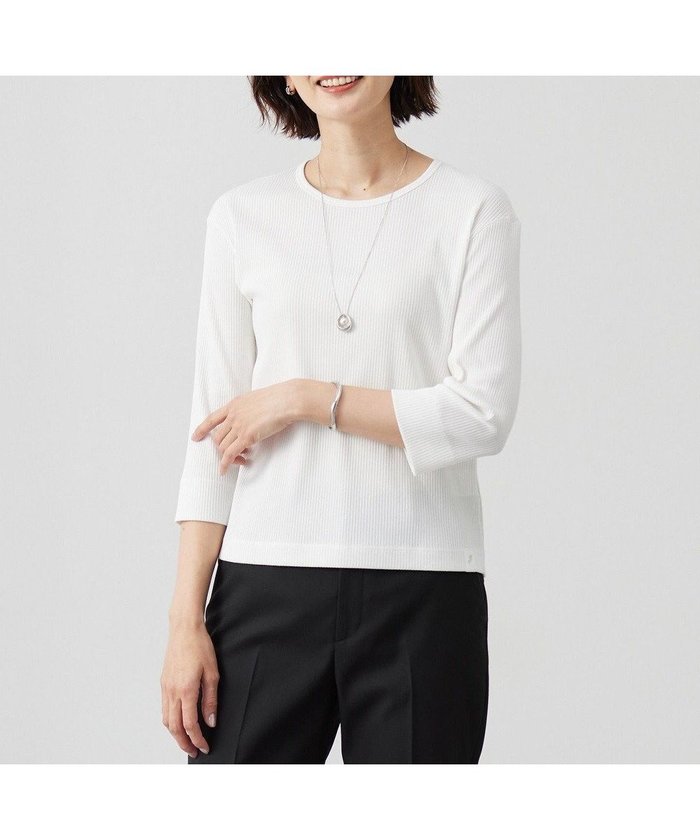 【ジェイ プレス/J.PRESS】のリブ クルーネック カットソー インテリア・キッズ・メンズ・レディースファッション・服の通販 founy(ファニー) https://founy.com/ ファッション Fashion レディースファッション Fashion for Women トップス・カットソー Cut & Sew Tops シャツ・ブラウス・オフィスカジュアル Elegant Blouses & Button-Ups ロングTシャツ・Tシャツ Longline T-Shirts & Tees カットソー・ベーシックTシャツ Cut-and-Sewn Tops / Stretch Tees & Basics おすすめ Recommended / Our Picks インナー Innerwear カットソー Cut and Sewn Top コンパクト Compact, Small Size サテン Satin, Glossy Fabric エレガント 上品 Elegant 夏 Summer 春 Spring S/S・春夏 SS, Spring/Summer, Warm Season |ID: prp329100004872371 ipo3291000000036338070