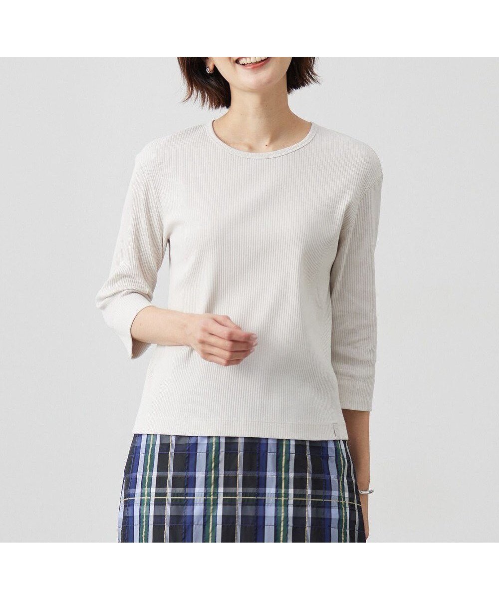 【ジェイ プレス/J.PRESS】のリブ クルーネック カットソー インテリア・キッズ・メンズ・レディースファッション・服の通販 founy(ファニー) ファッション Fashion レディースファッション Fashion for Women トップス・カットソー Cut & Sew Tops シャツ・ブラウス・オフィスカジュアル Elegant Blouses & Button-Ups ロングTシャツ・Tシャツ Longline T-Shirts & Tees カットソー・ベーシックTシャツ Cut-and-Sewn Tops / Stretch Tees & Basics おすすめ Recommended / Our Picks インナー Innerwear カットソー Cut and Sewn Top コンパクト Compact, Small Size サテン Satin, Glossy Fabric エレガント 上品 Elegant 夏 Summer 春 Spring S/S・春夏 SS, Spring/Summer, Warm Season グレージュ系|ID: prp329100004872371 ipo3291000000036338072