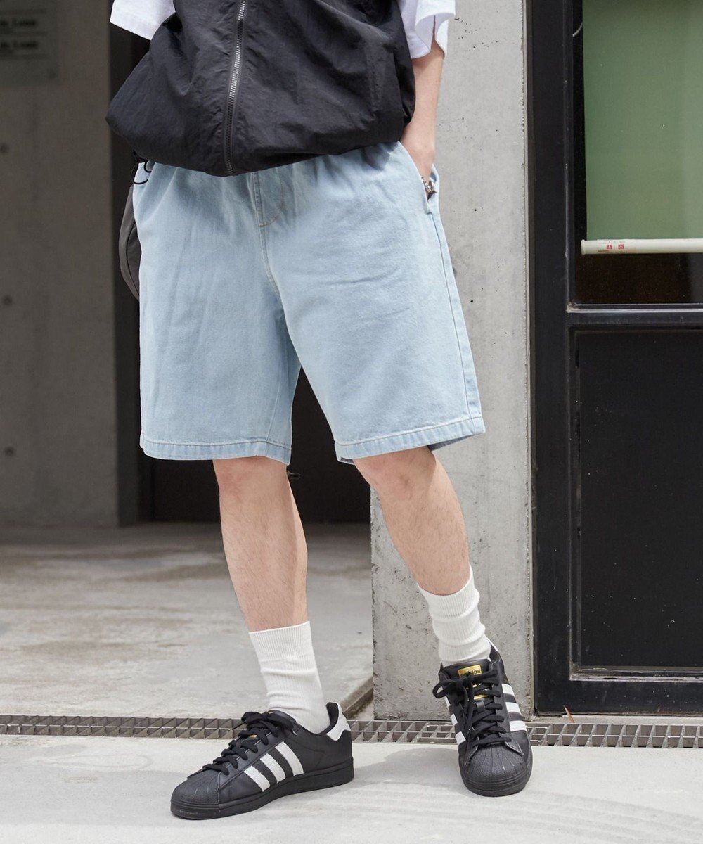 【ウィゴー/WEGO】の【ユニセックス着用ITEM/ウエストゴム】リラックスイージーショーツ インテリア・キッズ・メンズ・レディースファッション・服の通販 founy(ファニー) ファッション Fashion レディースファッション Fashion for Women パンツ Pants & Trousers 春 Spring ショート Short, Short Length ストライプ Stripe, Striped Pattern スマホ Smartphone, Mobile Device 定番 Standard, Basic Item ハーフ Half, Half-Length ベーシック Basic, Essential 半袖 Short Sleeve, Half Sleeve S/S・春夏 SS, Spring/Summer, Warm Season プチプライス・低価格 Affordable / Budget Price おすすめ Recommended / Our Picks 夏 Summer デニム淡色|ID: prp329100004872379 ipo3291000000036338142