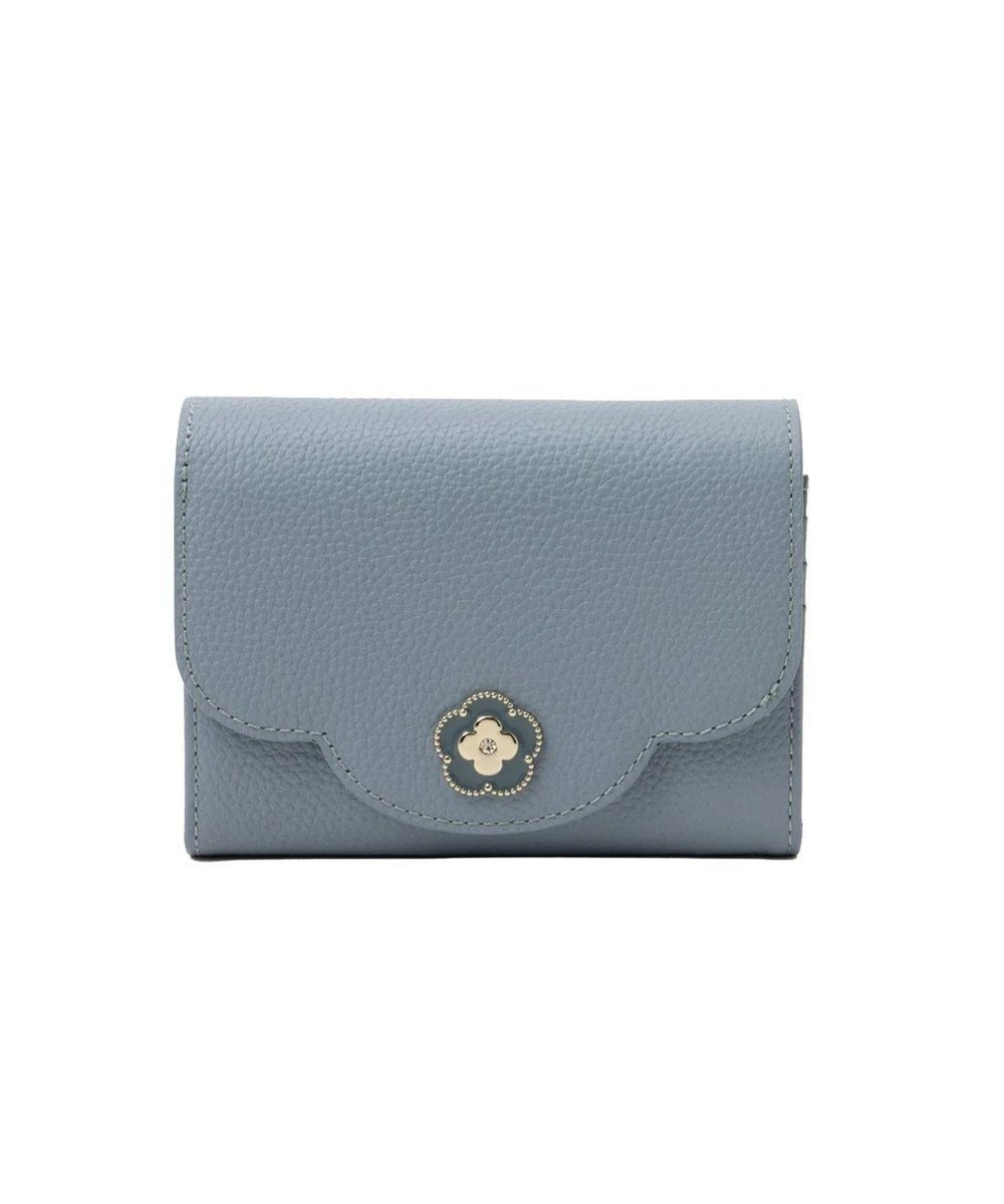【クレイサス/CLATHAS】のペルル 二つ折り財布 インテリア・キッズ・メンズ・レディースファッション・服の通販 founy(ファニー) 　ファッション　Fashion　レディースファッション　Fashion for Women　ミニ財布・二つ折り財布　Wallets & Card Cases　おすすめ　Recommended / Our Picks　カッティング　Cutting Detail　ギフト プレゼント　Gift / Present　クラシカル　Classical, Vintage-Inspired　フェミニン　Feminine, Girly　フラップ　Flap, Flap Pocket　フロント　Front, Front Design　ブローチ　Brooch, Pin Brooch　エレガント 上品　Elegant　財布　Wallet, Purse　ブルー|ID: prp329100004872392 ipo3291000000036338219
