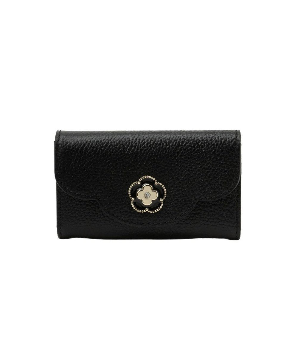 【クレイサス/CLATHAS】のペルル 三つ折りキーケース インテリア・キッズ・メンズ・レディースファッション・服の通販 founy(ファニー) 　ファッション　Fashion　レディースファッション　Fashion for Women　ミニ財布・二つ折り財布　Wallets & Card Cases　おすすめ　Recommended / Our Picks　アクセサリー　Fashion Accessories　カッティング　Cutting Detail　ギフト プレゼント　Gift / Present　クラシカル　Classical, Vintage-Inspired　フェミニン　Feminine, Girly　フラップ　Flap, Flap Pocket　フロント　Front, Front Design　ブローチ　Brooch, Pin Brooch　エレガント 上品　Elegant　財布　Wallet, Purse　ブラック|ID: prp329100004872393 ipo3291000000036338222