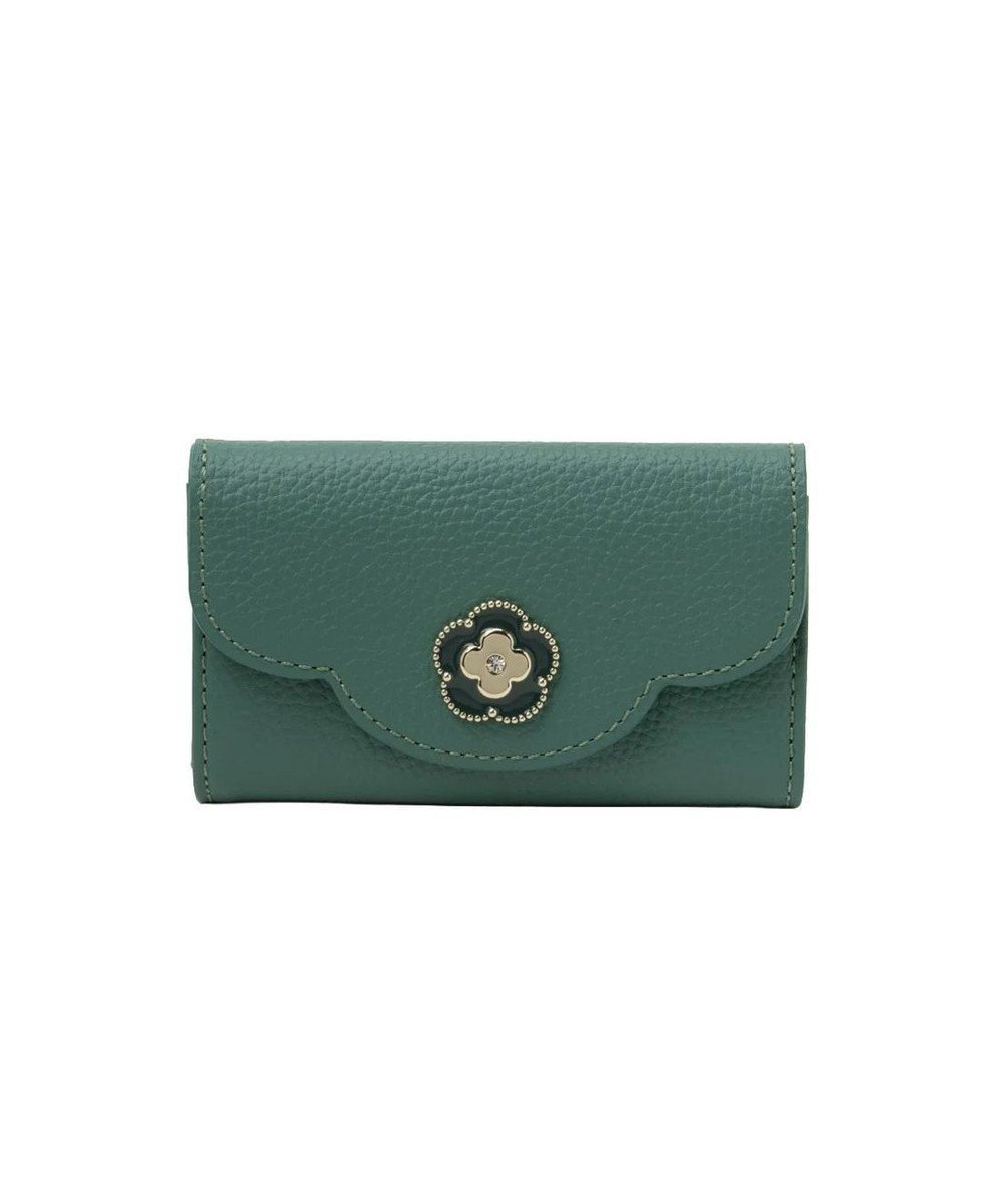 【クレイサス/CLATHAS】のペルル 三つ折りキーケース インテリア・キッズ・メンズ・レディースファッション・服の通販 founy(ファニー) 　ファッション　Fashion　レディースファッション　Fashion for Women　ミニ財布・二つ折り財布　Wallets & Card Cases　おすすめ　Recommended / Our Picks　アクセサリー　Fashion Accessories　カッティング　Cutting Detail　ギフト プレゼント　Gift / Present　クラシカル　Classical, Vintage-Inspired　フェミニン　Feminine, Girly　フラップ　Flap, Flap Pocket　フロント　Front, Front Design　ブローチ　Brooch, Pin Brooch　エレガント 上品　Elegant　財布　Wallet, Purse　グリーン|ID: prp329100004872393 ipo3291000000036338224