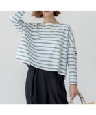 【23区/NIJYUSANKU】の【洗える】Armor-lux スムース クロップド ボーダー カットソー オフ×エメラルド|ID: prp329100004874368 ipo3291000000036357242