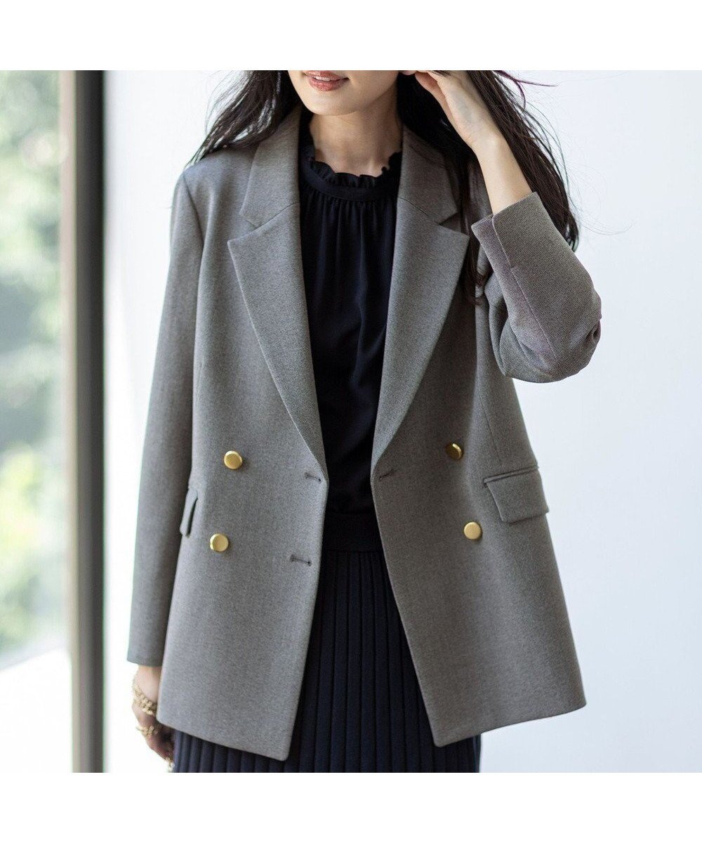 【エニィ スィス/any SiS】のビューティサーモ2WAYストレッチ テーラードジャケット インテリア・キッズ・メンズ・レディースファッション・服の通販 founy(ファニー) 　ファッション　Fashion　レディースファッション　Fashion for Women　アウター　Coat / Outerwear Collection　レディースジャケット・軽アウター　Jackets　テーラードジャケット / 通勤・きれいめスタイル　Tailored Jackets & Blazers　シェイプ　Shape, Slim Fit　ジャケット　Jacket, Outerwear　ストレッチ　Stretch, Stretchy Fabric　セットアップ　Set-Up, Coordinated Outfit　ダウン　Down, Puffer　ダブル　Double, Double-Breasted　チェック　Check, Plaid, Tartan　デニム　Denim, Jeans Material　トレンド　Trend, Trending Now　バランス　Balance, Style Balance　フェミニン　Feminine, Girly　フレア　Flare, Flared　ボトム　Bottoms, Lower Wear　ポケット　Pocket, Pocket Detail　ワイド　Wide, Wide Fit　A/W・秋冬　Autumn/Winter　おすすめ　Recommended / Our Picks　エレガント 上品　Elegant　新作・新入荷　New Arrivals / New In　ビジネス 仕事 通勤　Business / Work / Commuting　グレーシャンブレー|ID: prp329100004877003 ipo3291000000036378486