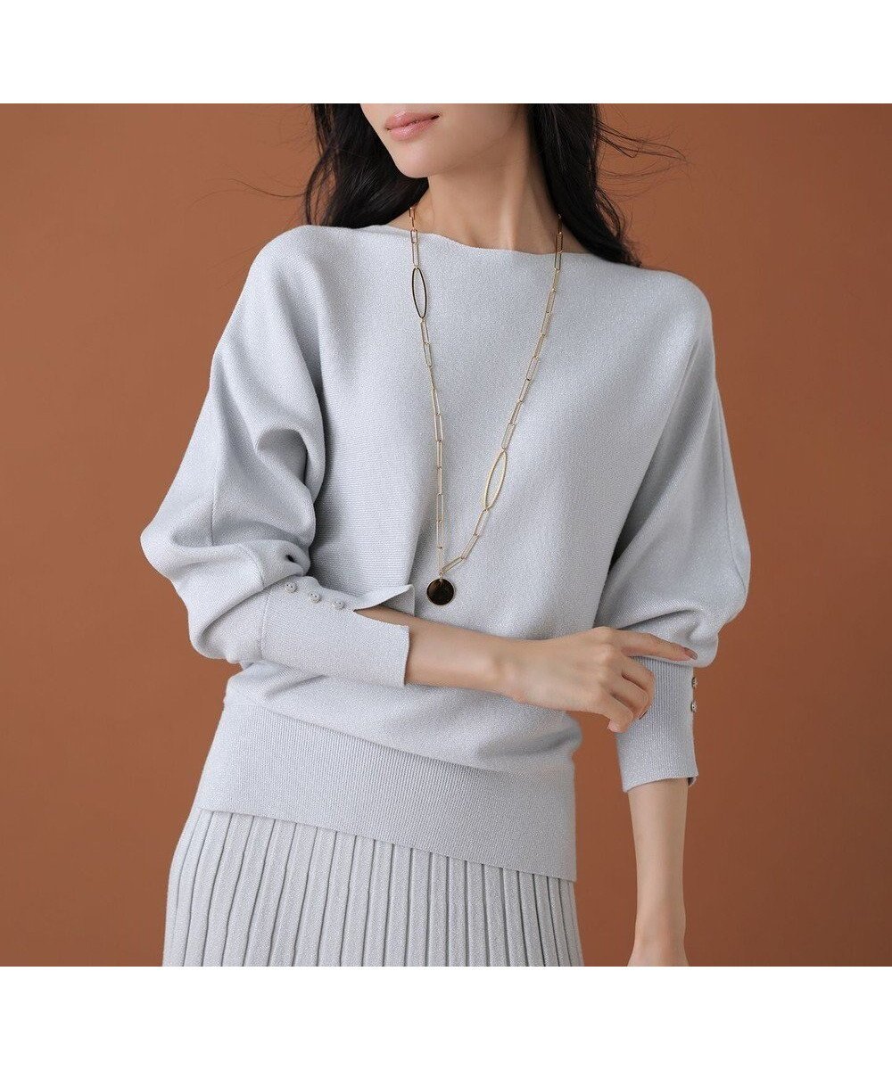 【エニィ スィス/any SiS】のCICA加工 ビューティドルマン ニット インテリア・キッズ・メンズ・レディースファッション・服の通販 founy(ファニー) 　ファッション　Fashion　レディースファッション　Fashion for Women　トップス・カットソー　Cut & Sew Tops　ニット　Knit Tops & Sweaters　軽量　Lightweight, Ultra Light　シルバー　Silver, Metallic Silver　ジャケット　Jacket, Outerwear　ストレッチ　Stretch, Stretchy Fabric　スリット　Slit, Slit Detail　セーター　Sweater, Knitwear　タイトスカート　Pencil Skirt, Tight Skirt　デニム　Denim, Jeans Material　フレア　Flare, Flared　ボトルネック　Bottle Neck, Mock Neck　リラックス　Relax, Relaxed Fit　ワイド　Wide, Wide Fit　A/W・秋冬　Autumn/Winter　おすすめ　Recommended / Our Picks　エレガント 上品　Elegant　新作・新入荷　New Arrivals / New In　シルバー|ID: prp329100004877008 ipo3291000000036378506